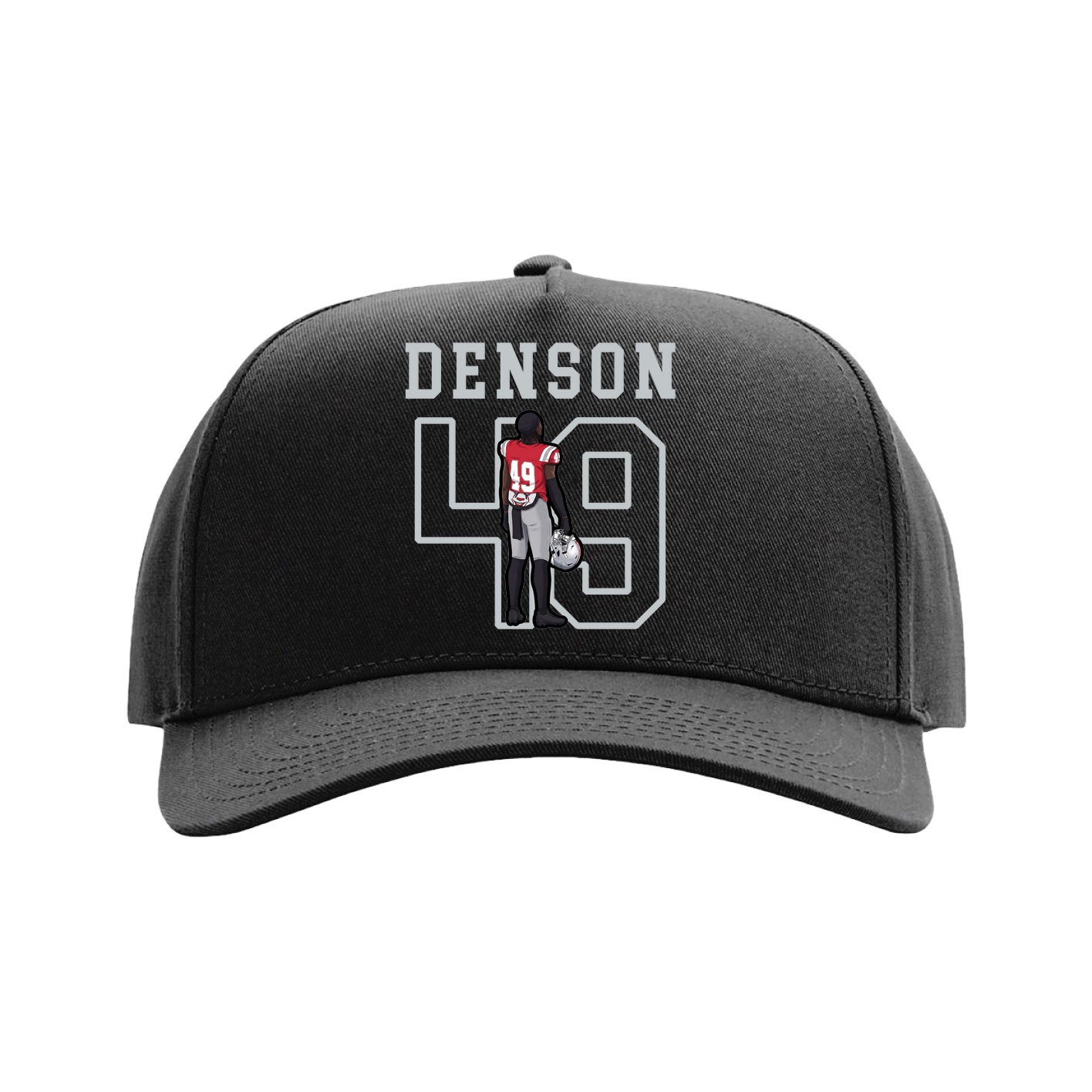 Full Fabric Five-Panel Champ Cap — Shirsey in Black