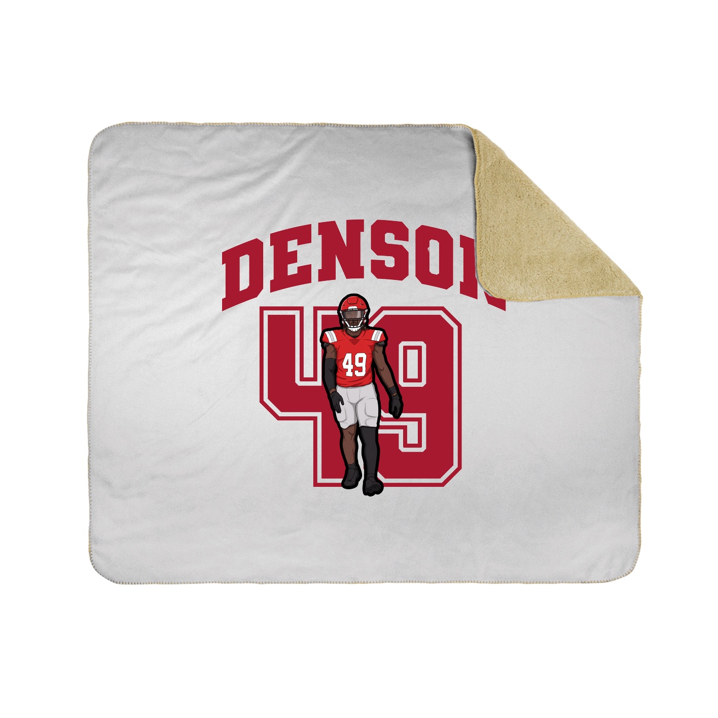 Throw Blanket — Number in White
