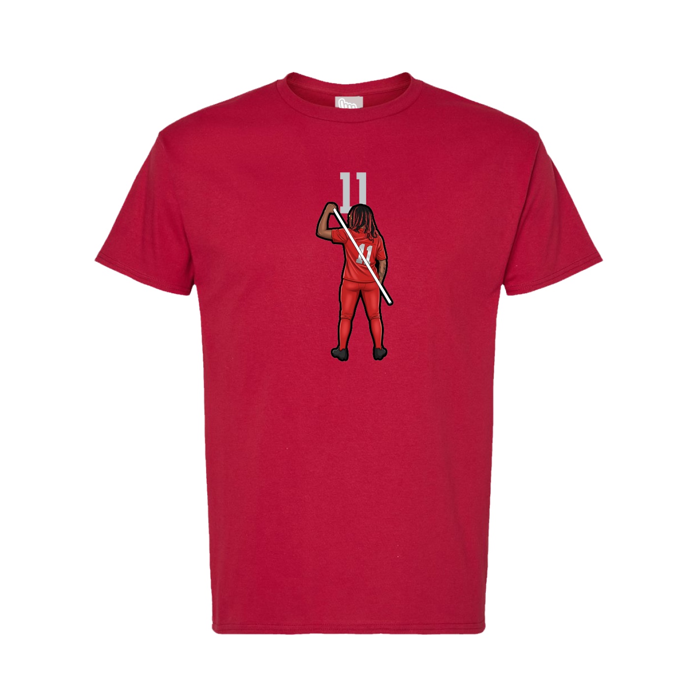 Tee — Number Top in Crimson