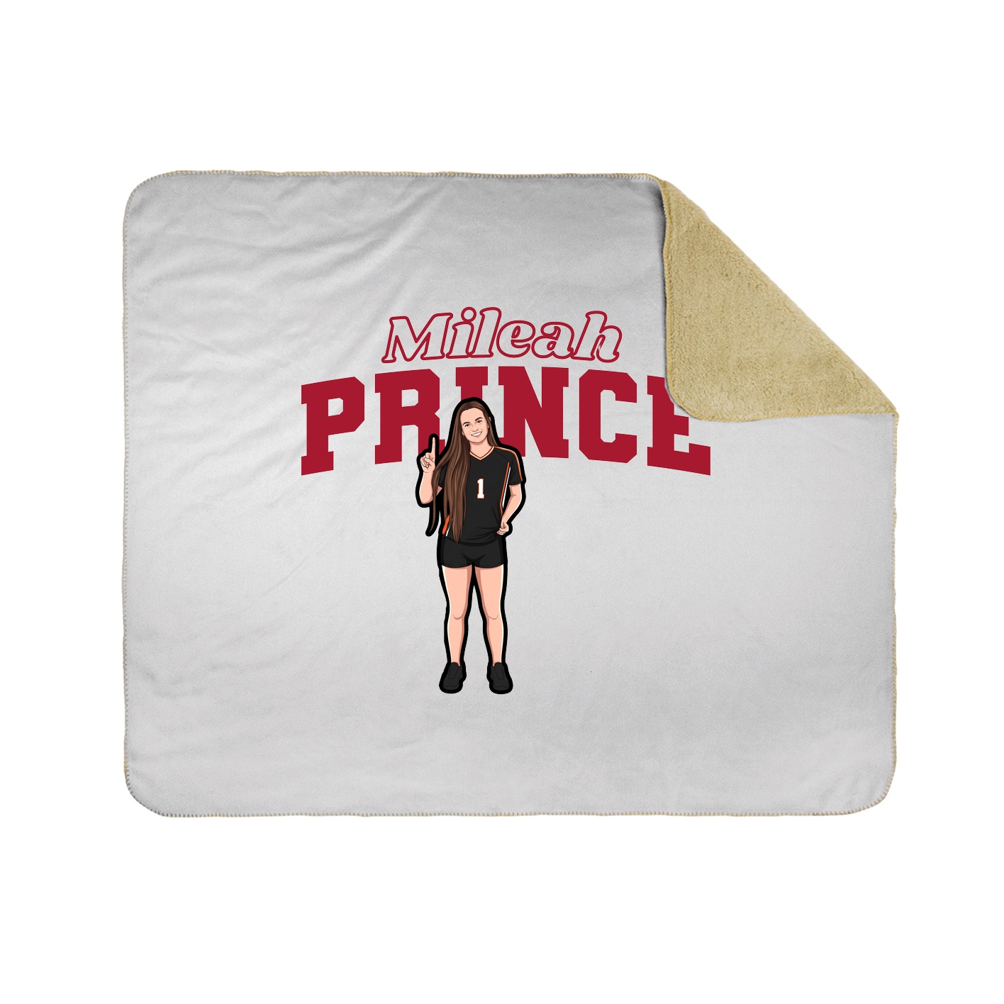 Throw Blanket — Name Arch in White