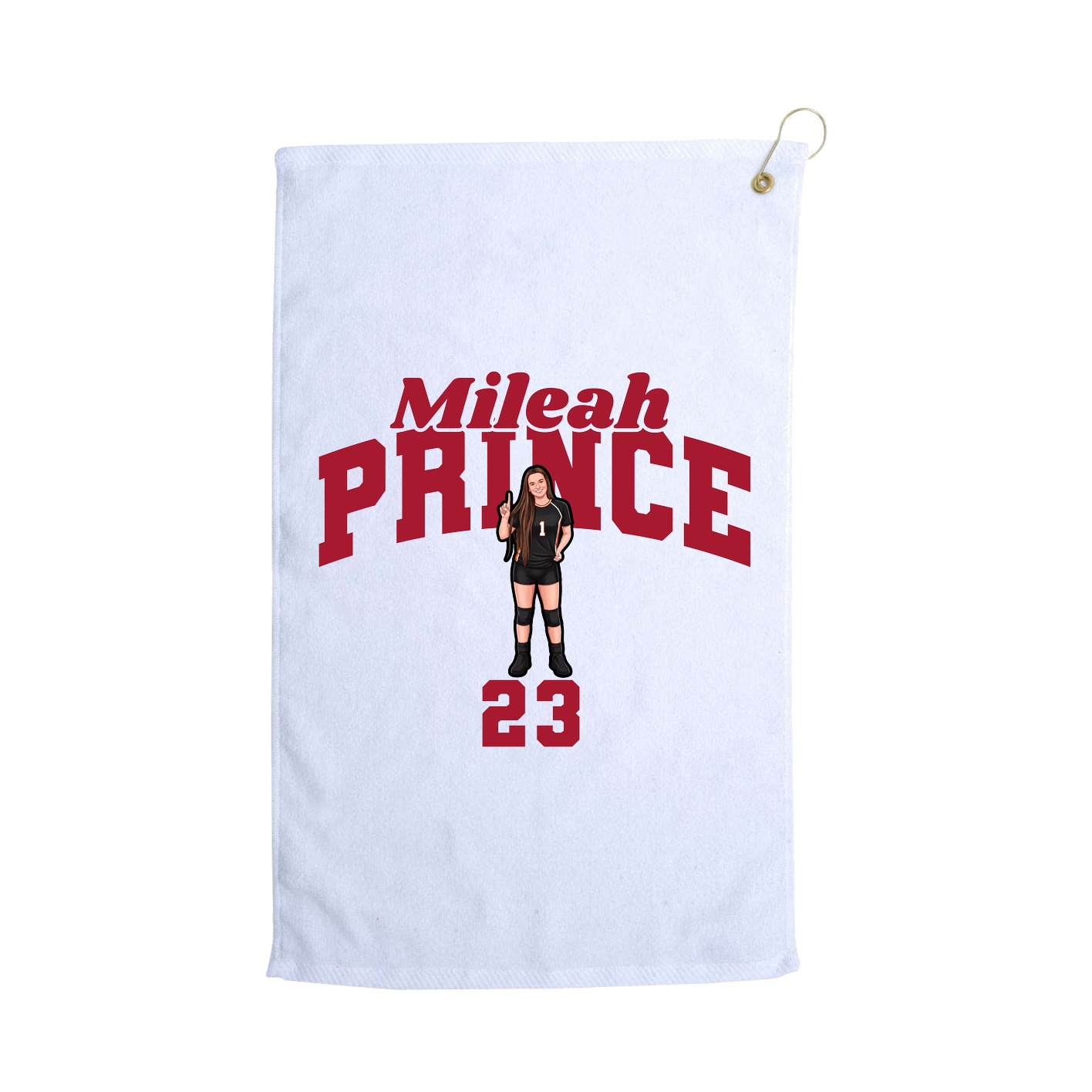 Golf Towel — Signature Arch in White