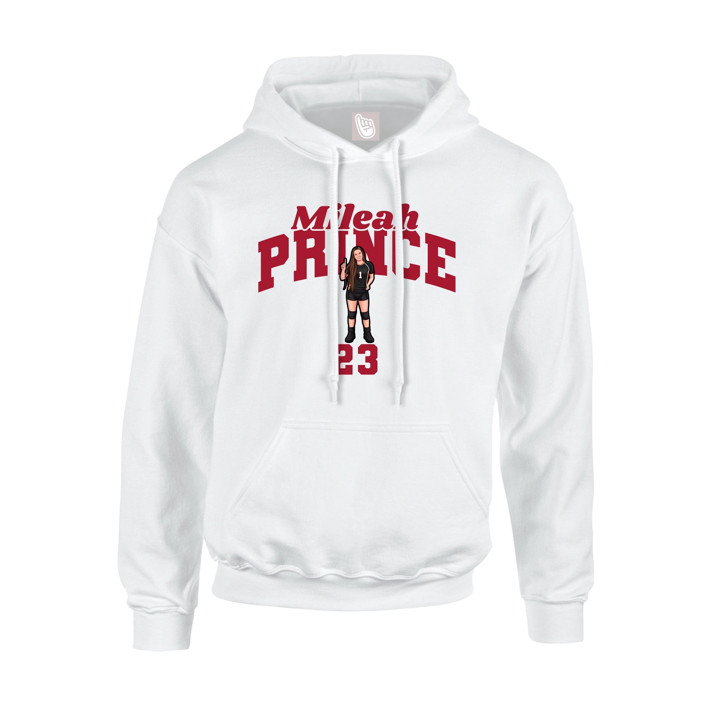 Hoodie — Signature Arch in White