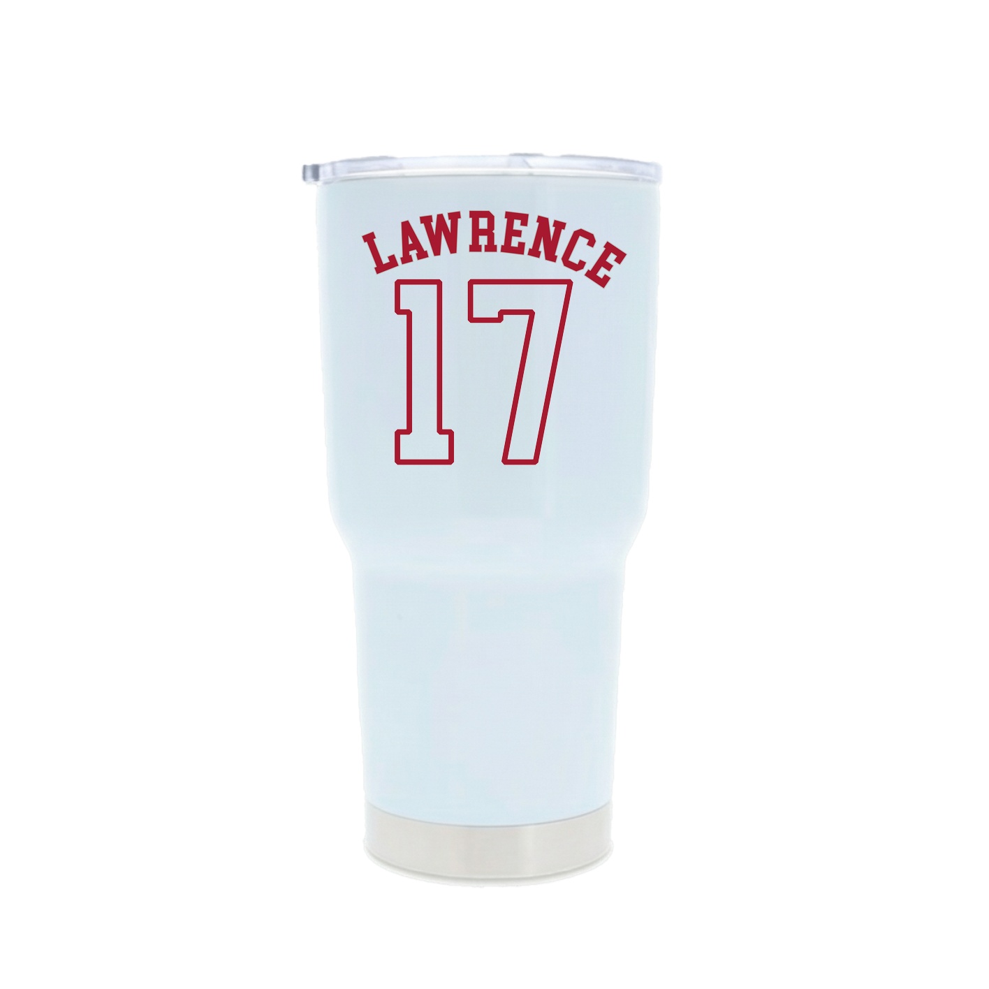 30oz Stainless Steel Tumbler — Shirsey Arch in White