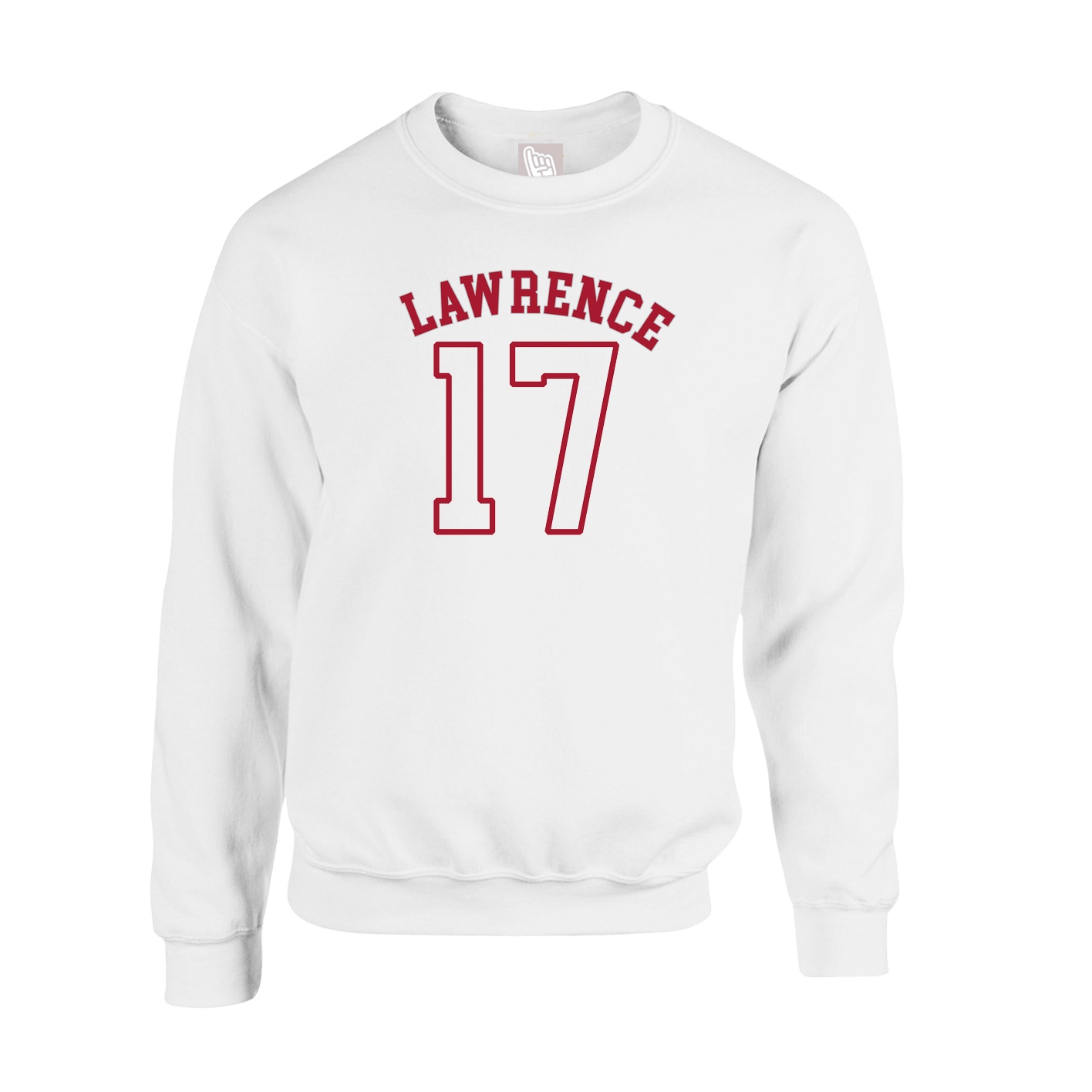 Fleece Crew — Shirsey Arch in White