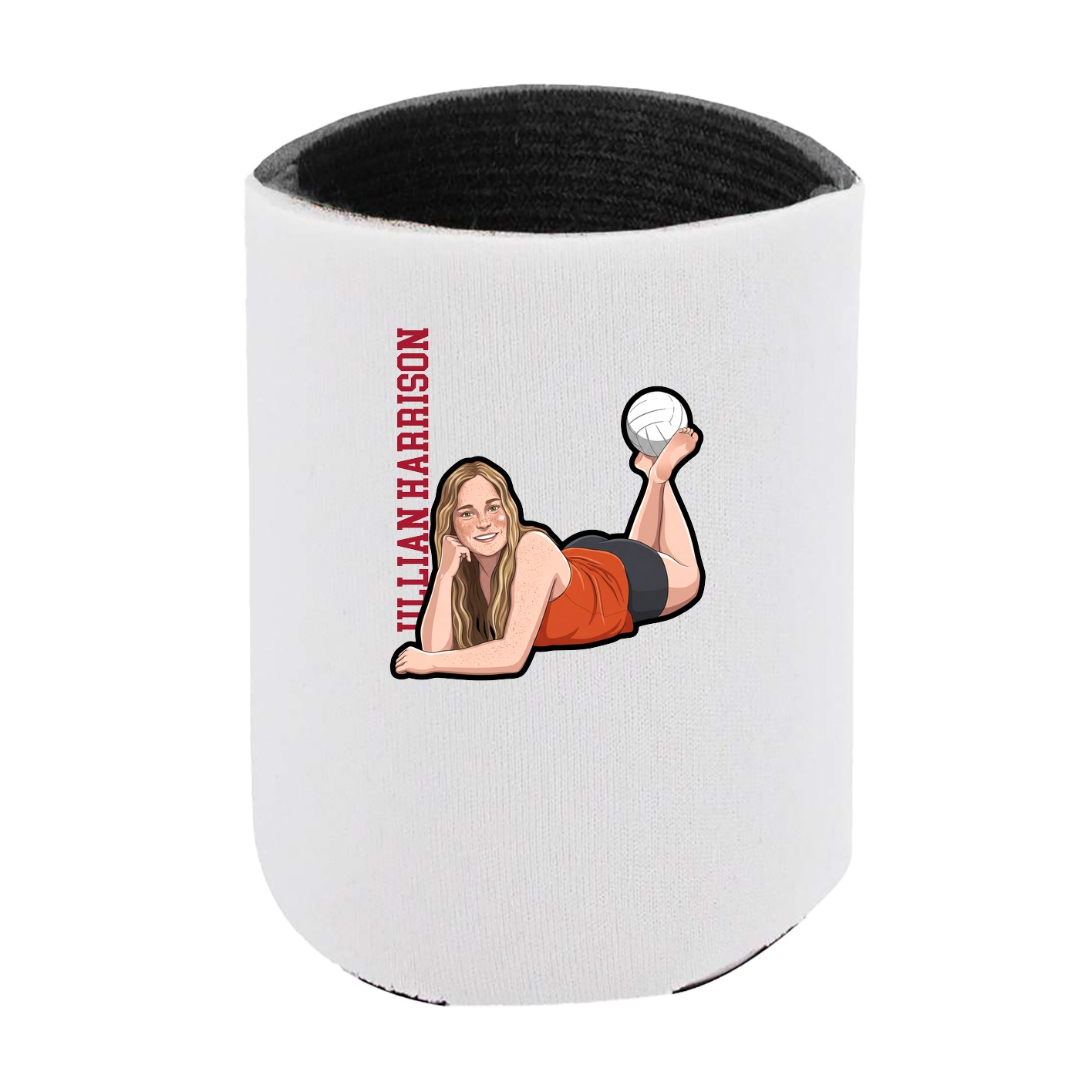 Can Holder — Name Vertical in White