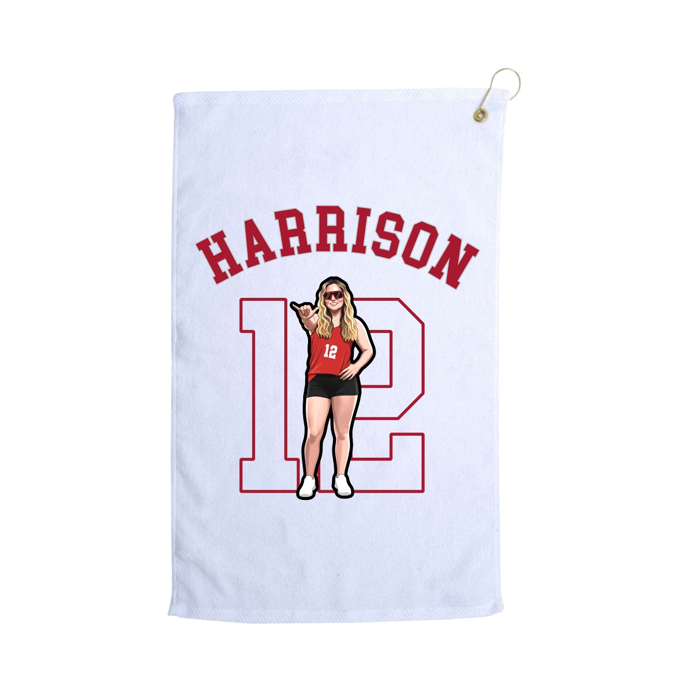 Golf Towel — Shirsey Arch in White