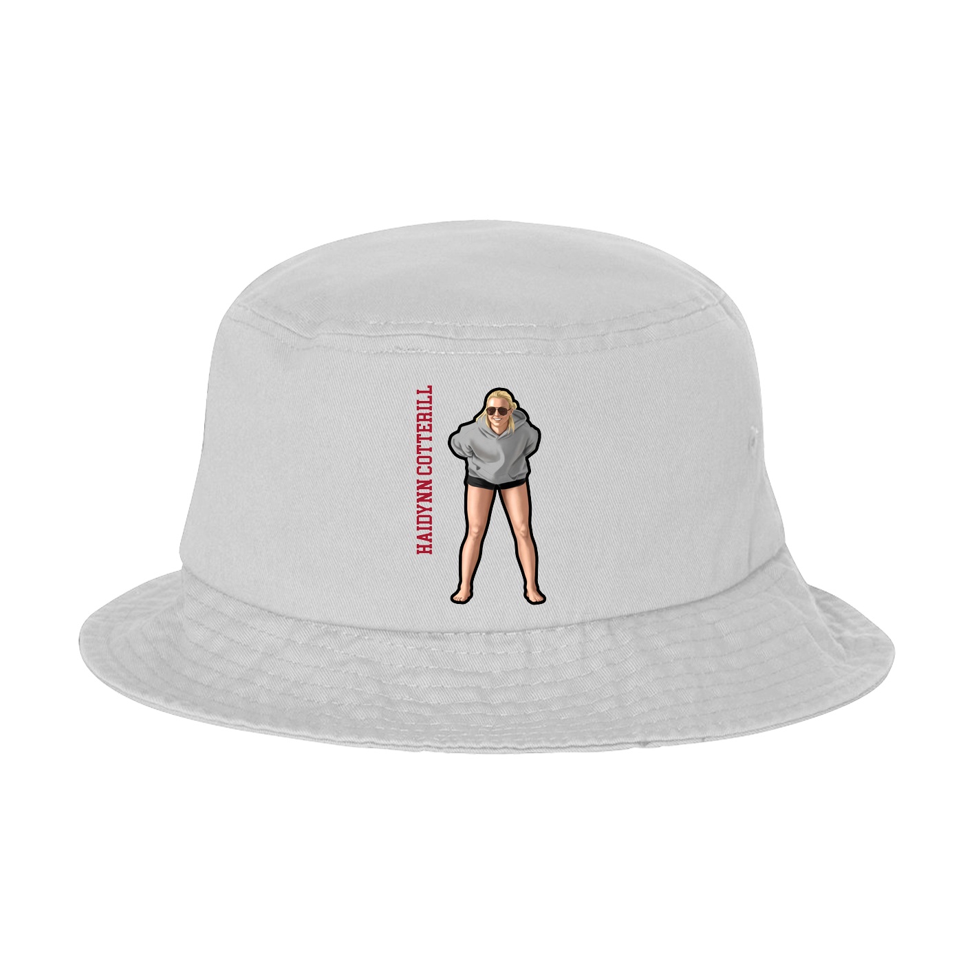 Bucket Cap — Name Vertical in White