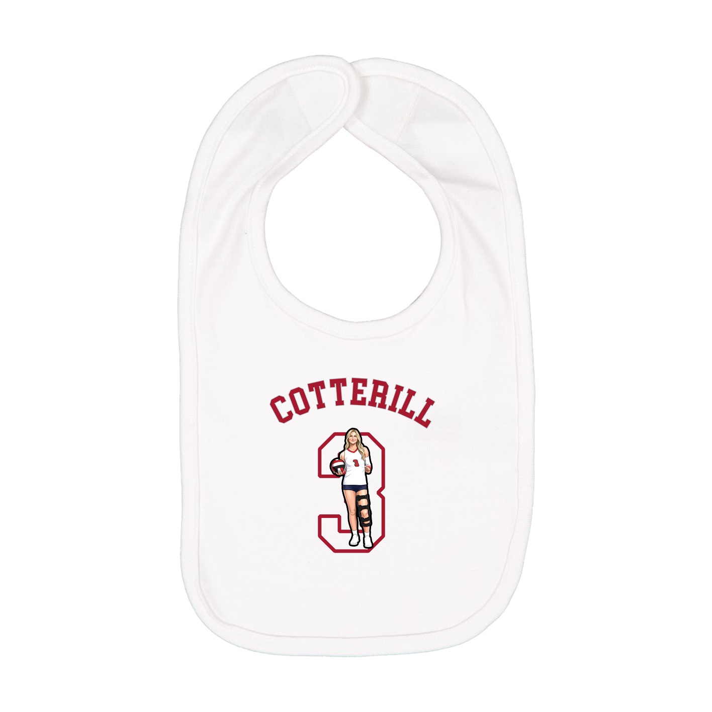 Infant Bib — Shirsey Arch in White