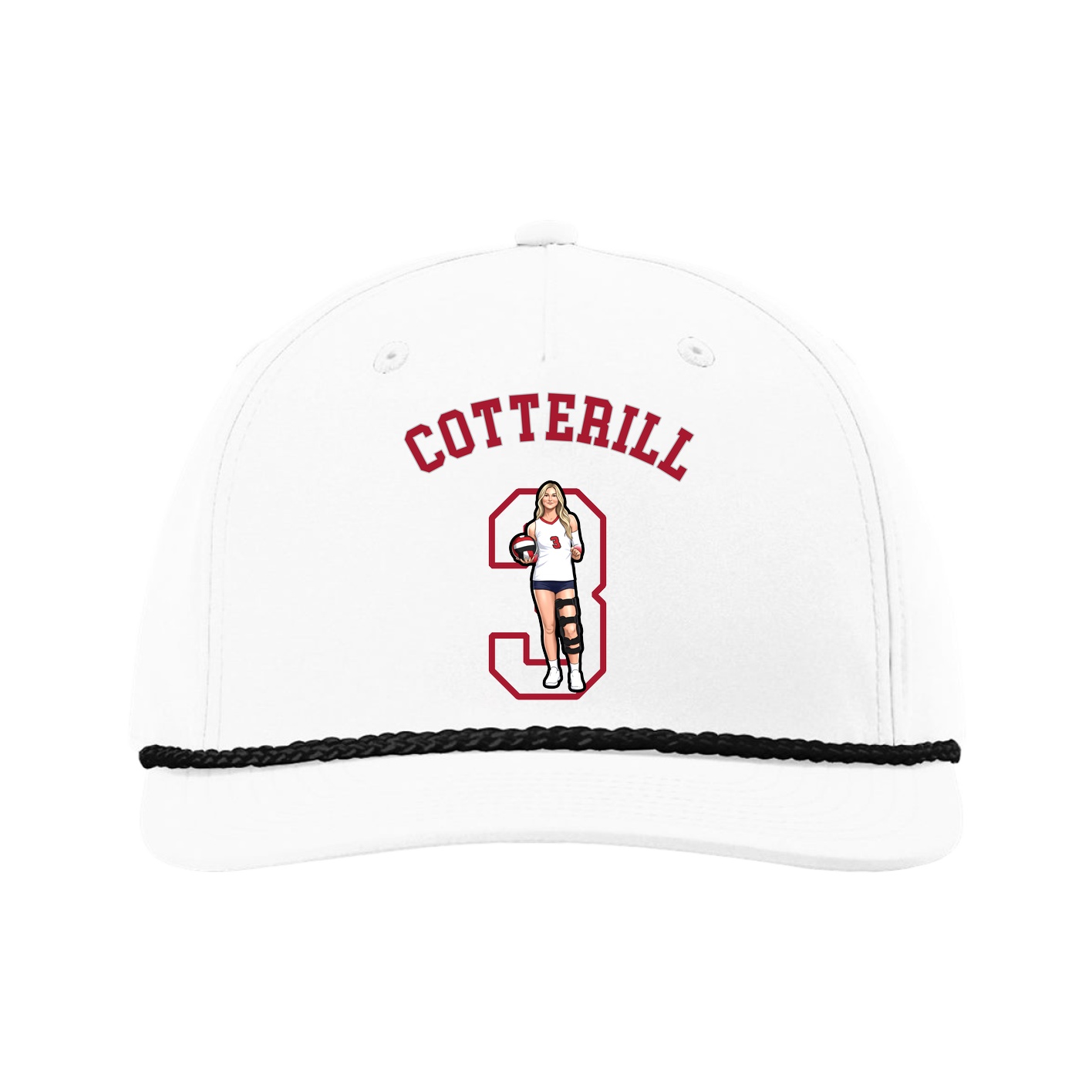 Five-Panel Classic Rope Cap — Shirsey Arch in White