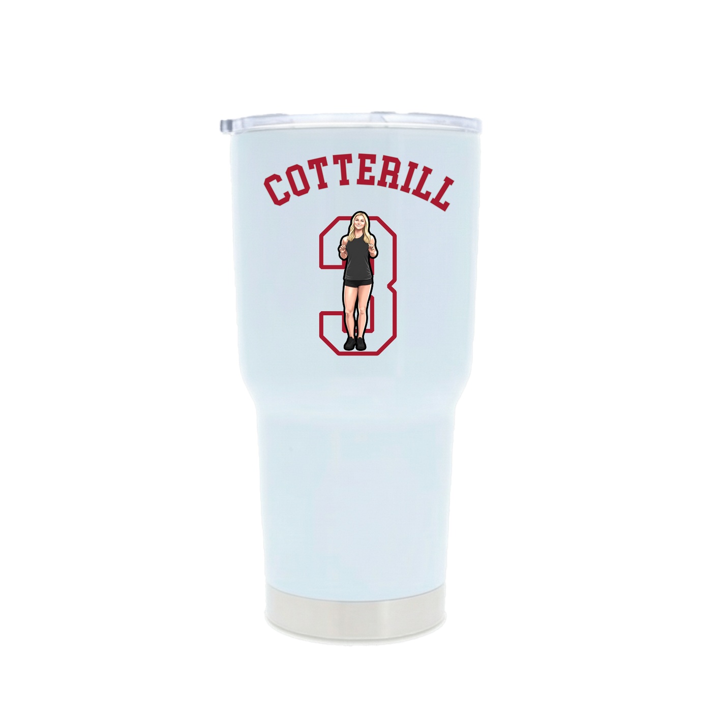 30oz Stainless Steel Tumbler — Shirsey Arch in White
