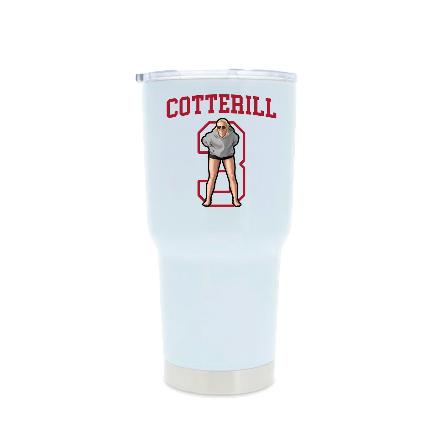 30oz Stainless Steel Tumbler — Shirsey in White