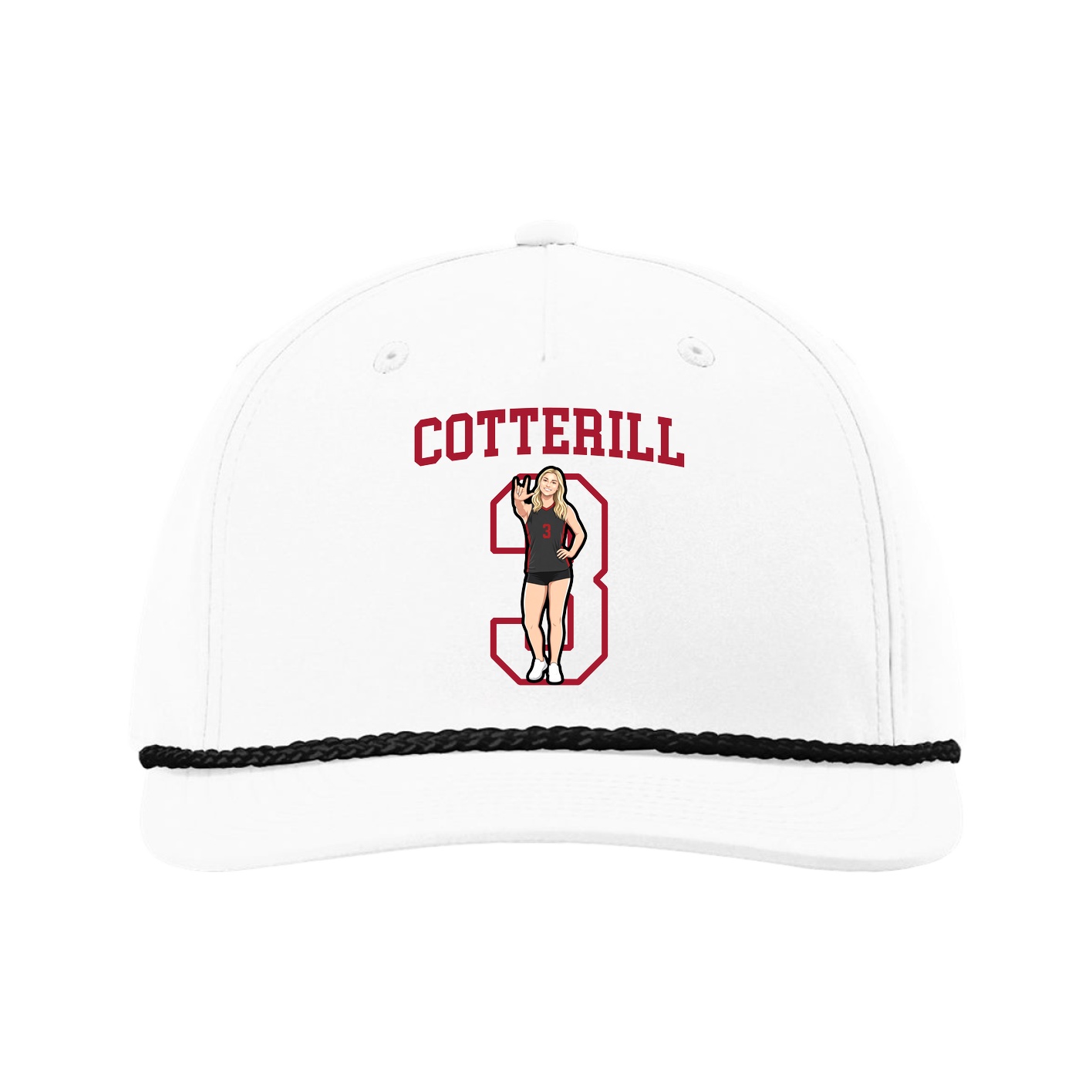 Five-Panel Classic Rope Cap — Shirsey in White