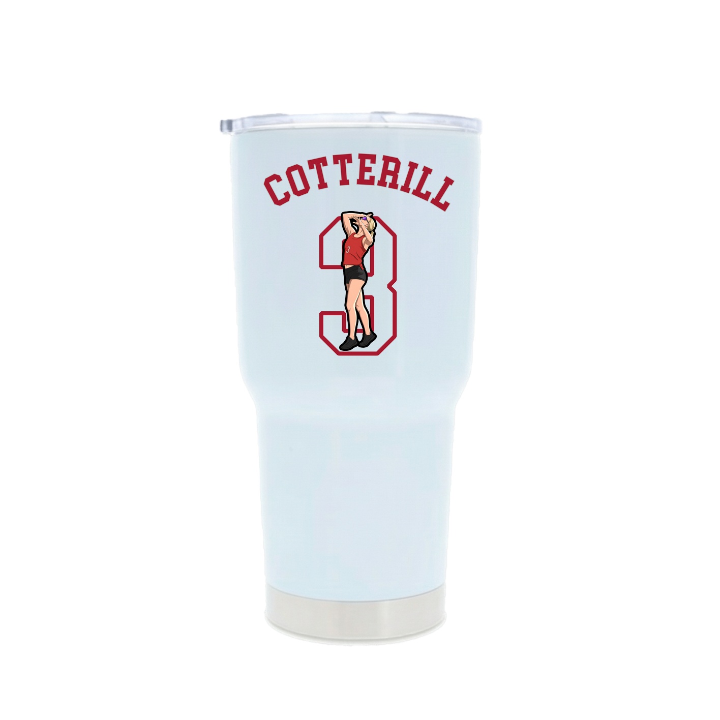 30oz Stainless Steel Tumbler — Shirsey Arch in White