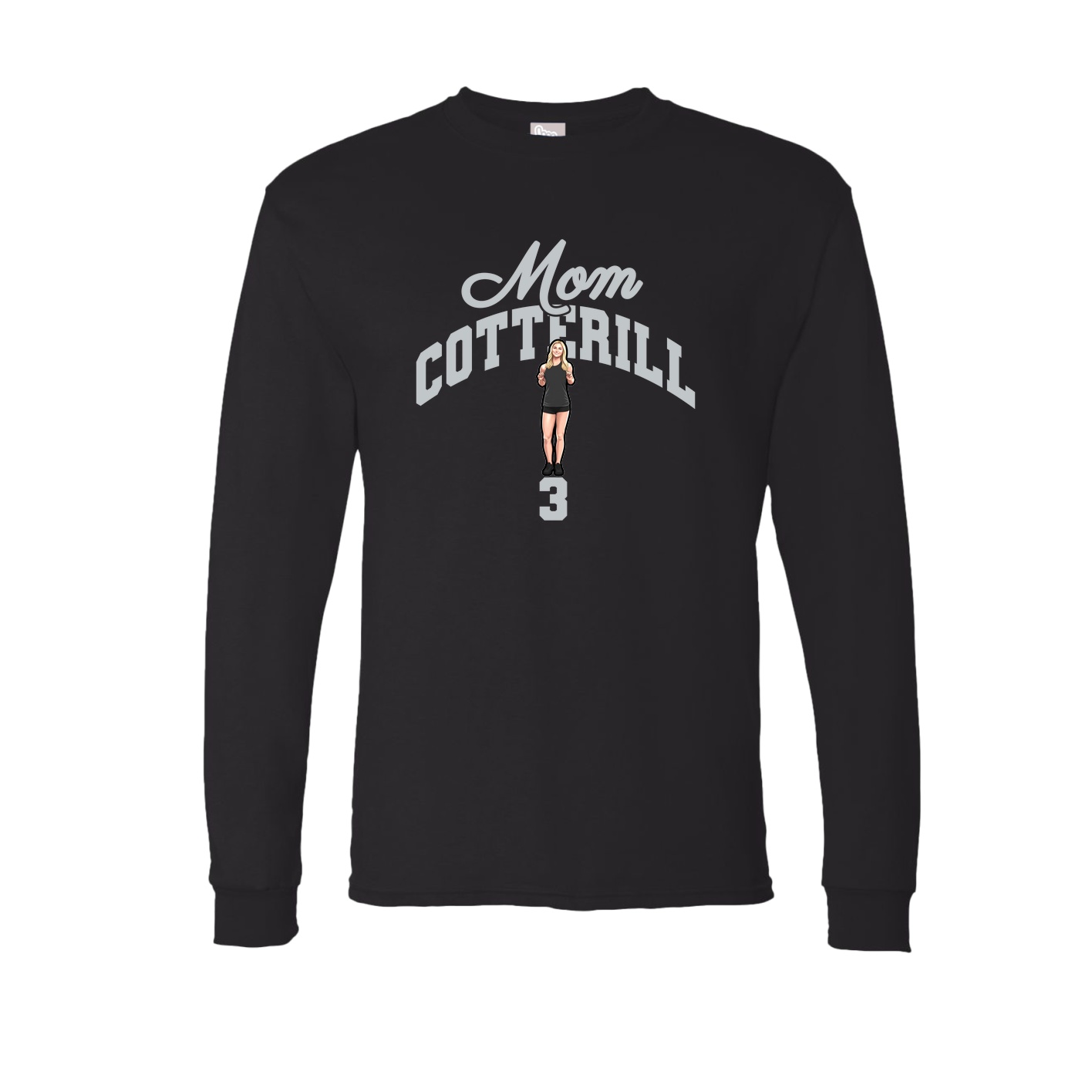 Long Sleeve Tee — Mothers Day Arch in Black