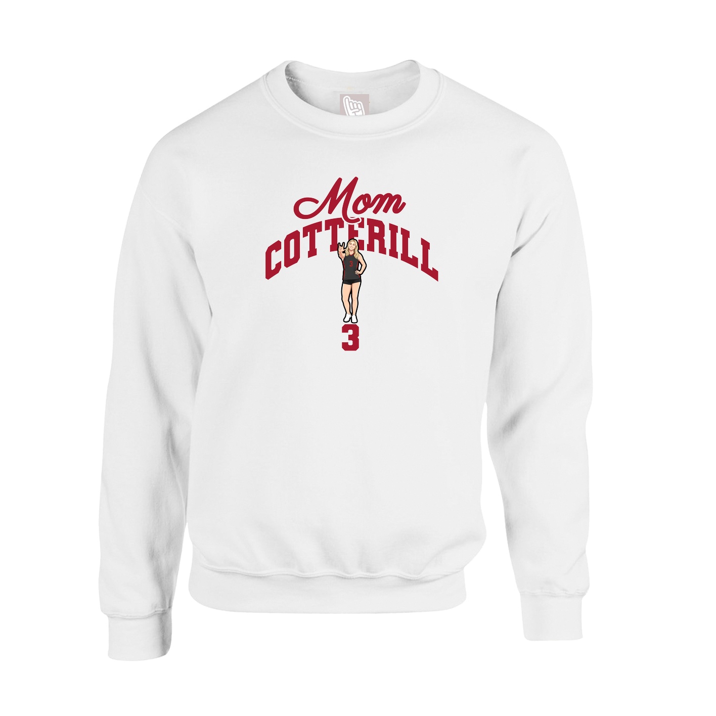Fleece Crew — Mothers Day Arch in White