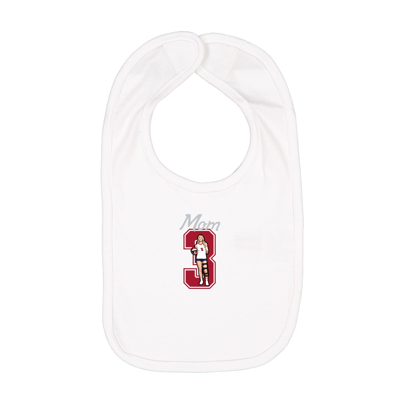 Infant Bib — Mothers Day Shirsey in White