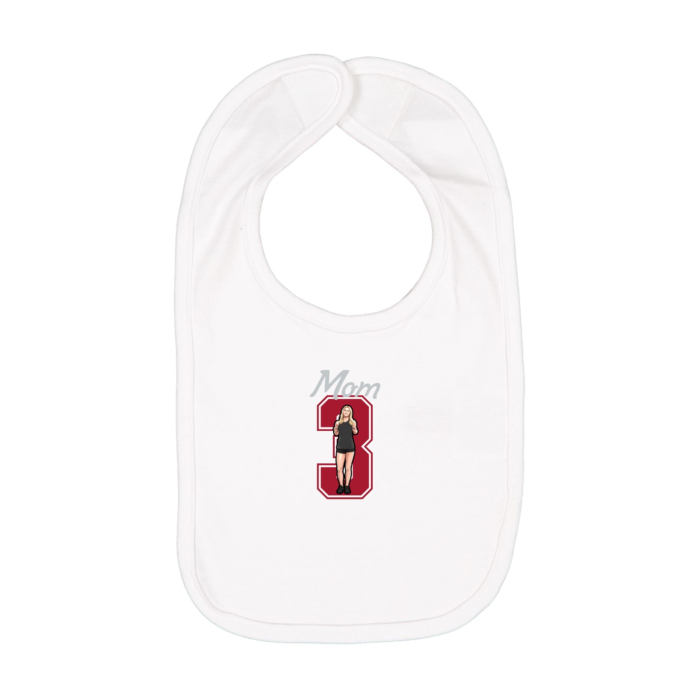 Infant Bib — Mothers Day Shirsey in White