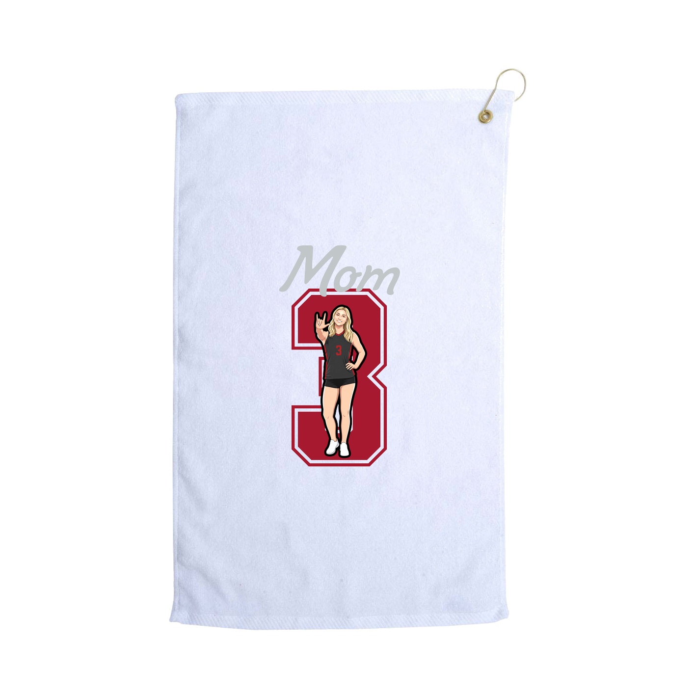 Golf Towel — Mothers Day Shirsey in White