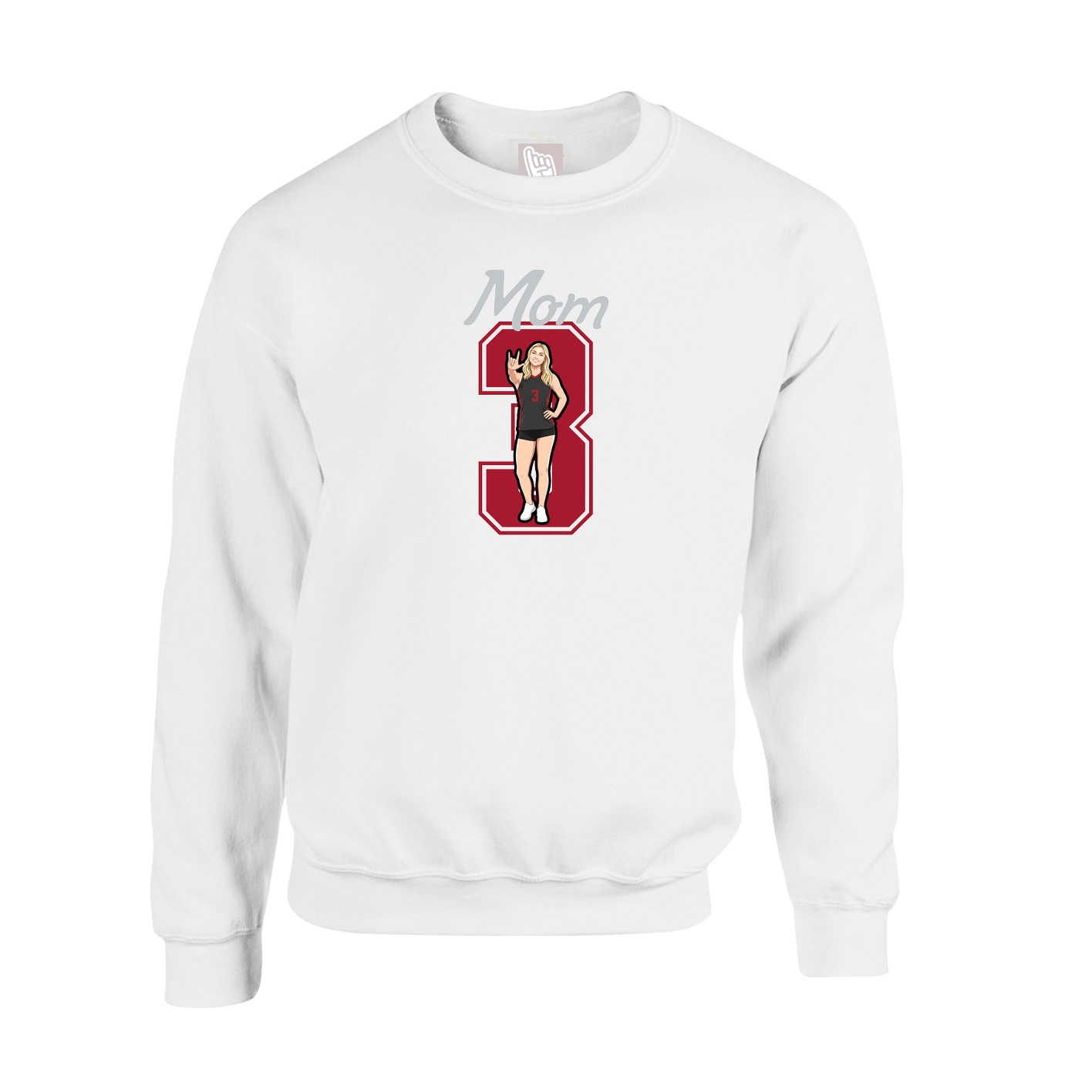 Fleece Crew — Mothers Day Shirsey in White