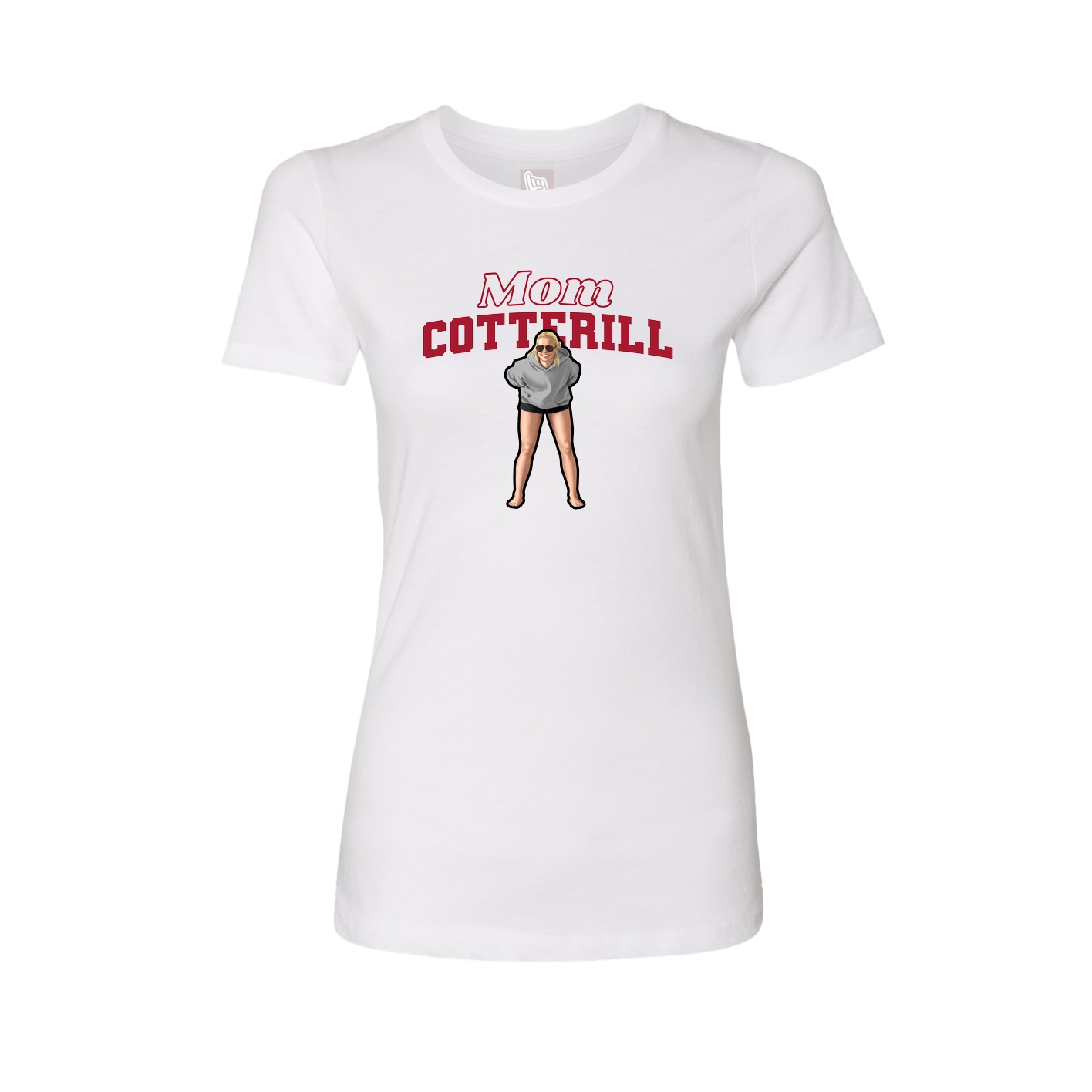 Womens Tee — Mothers Day Block in White