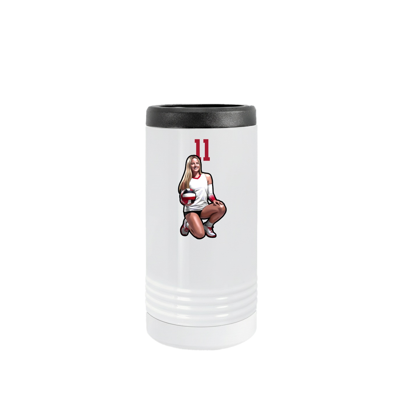 Slim Beverage Holder — Number Top in White