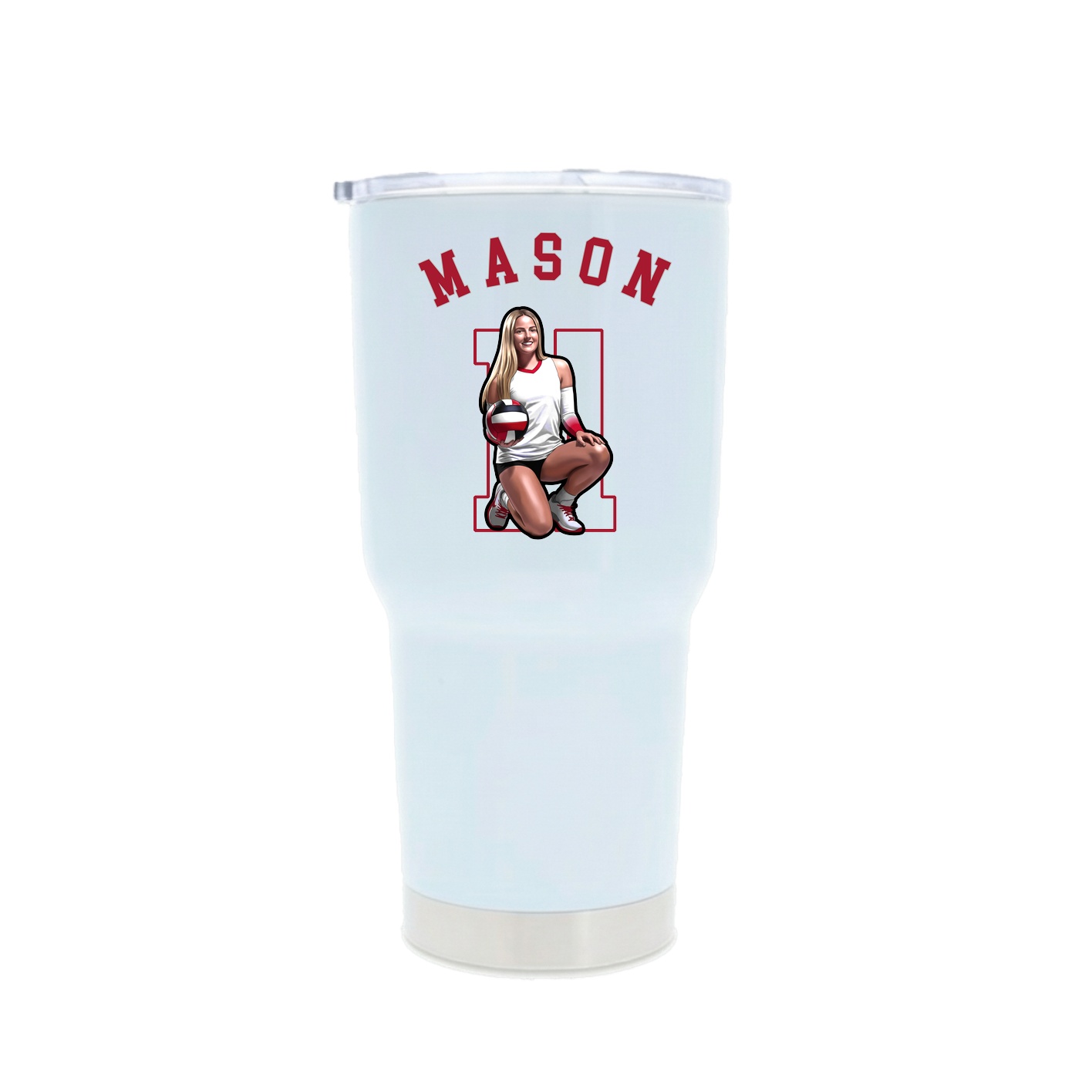 30oz Stainless Steel Tumbler — Shirsey Arch in White
