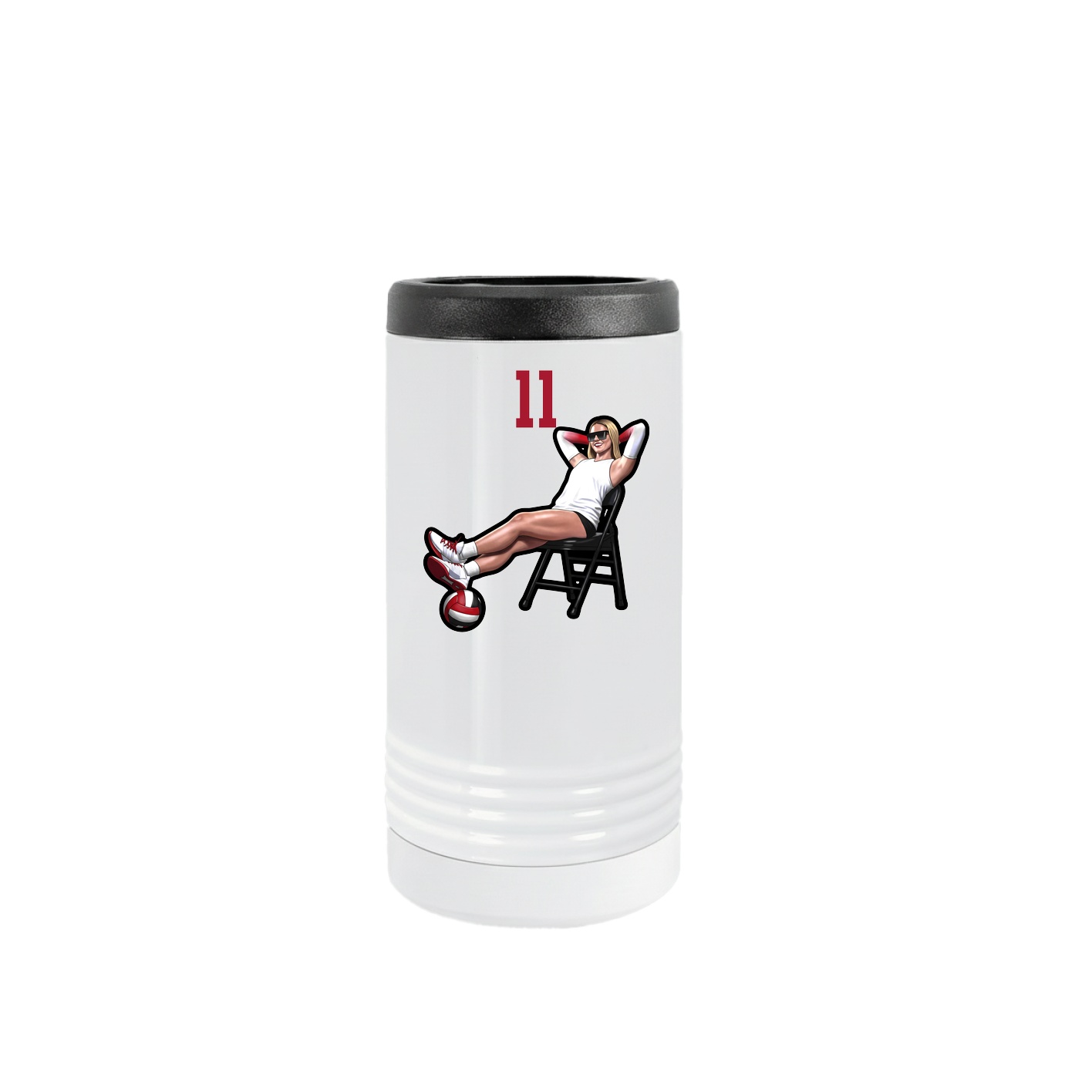 Slim Beverage Holder — Number Top in White