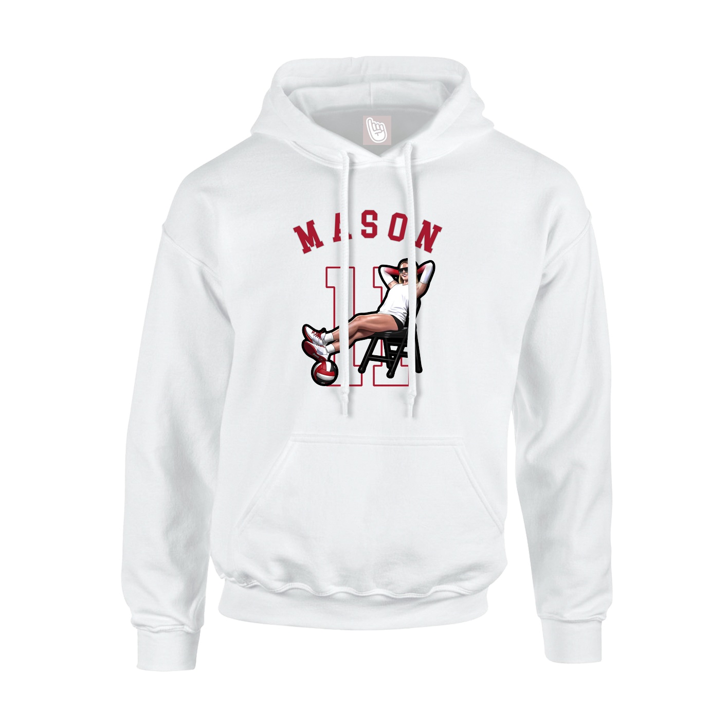 Youth Hoodie — Shirsey Arch in White
