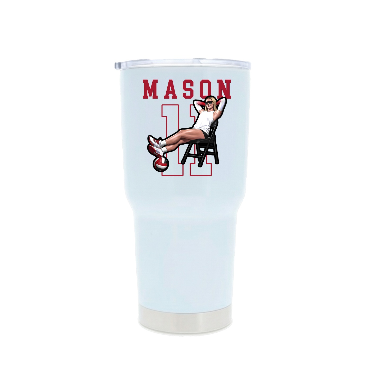 30oz Stainless Steel Tumbler — Shirsey in White