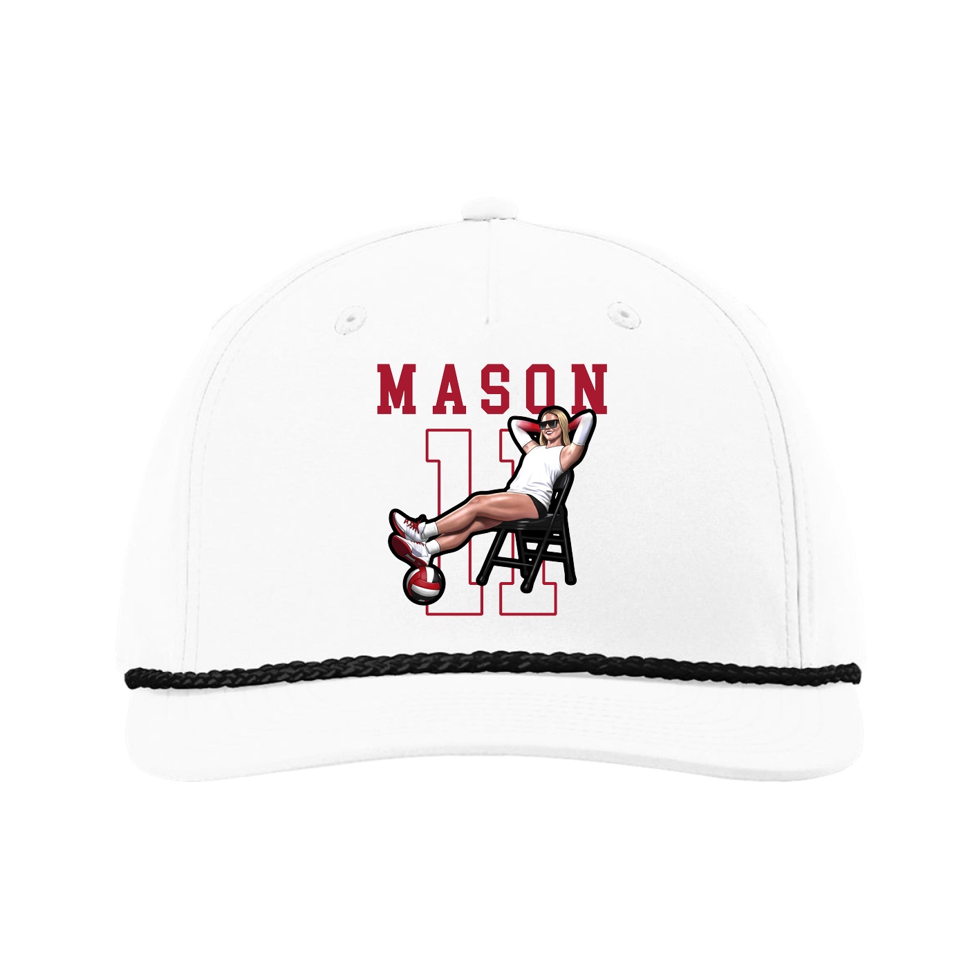 Five-Panel Classic Rope Cap — Shirsey in White