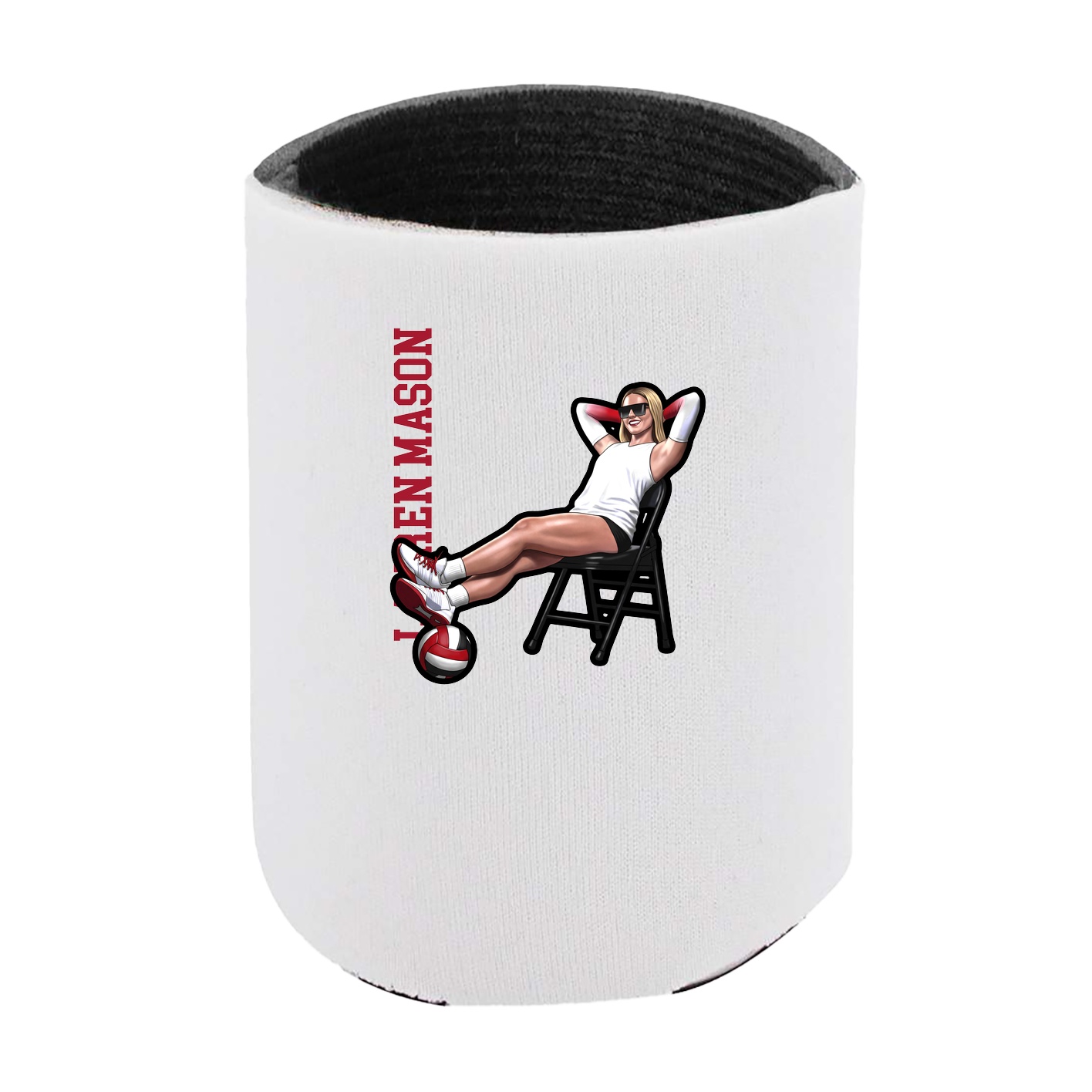 Can Holder — Name Vertical in White