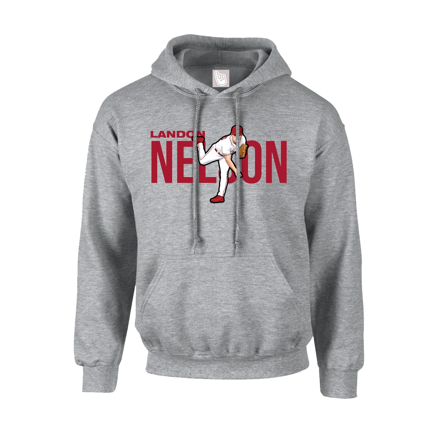 Youth Hoodie — Player Name in Grey