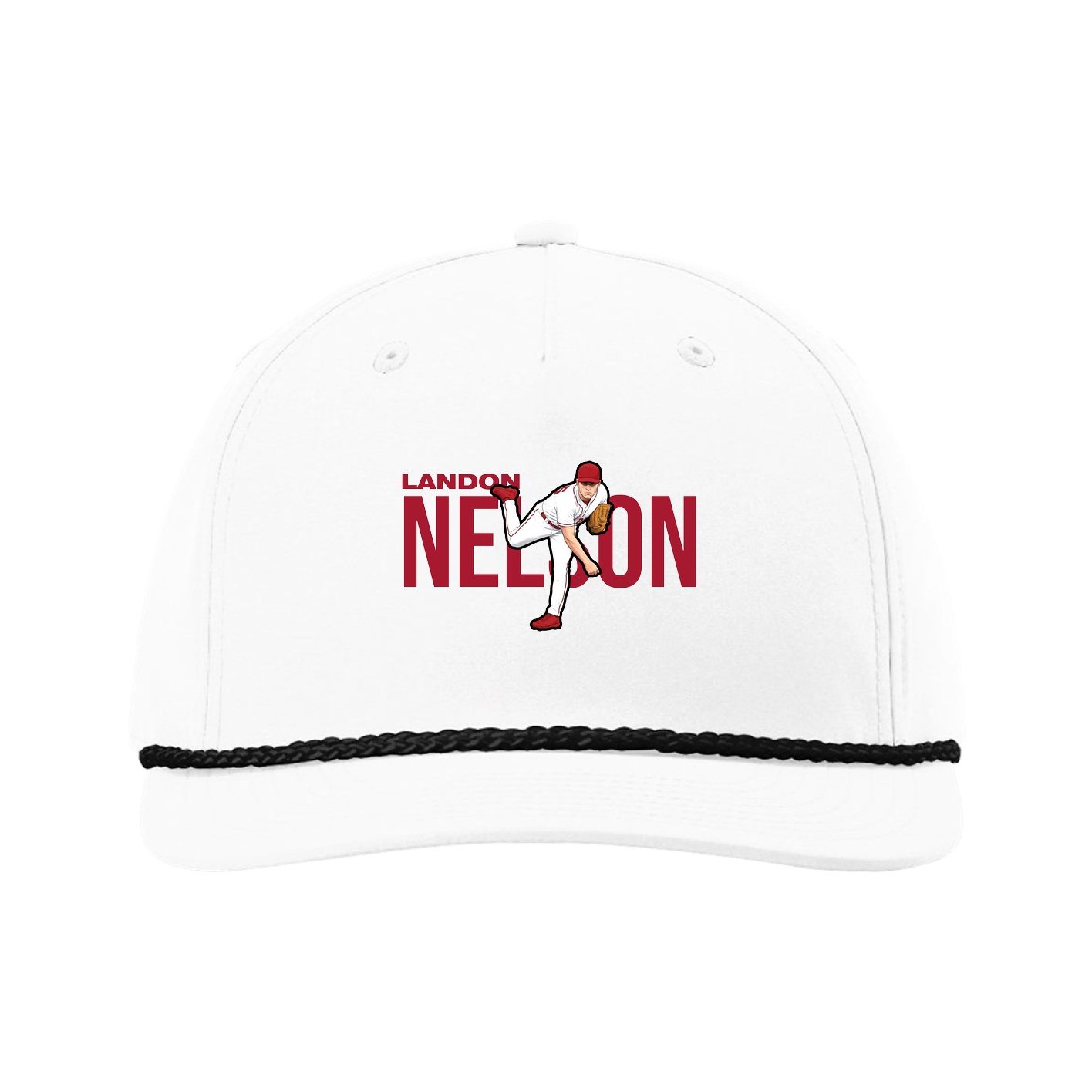 Five-Panel Classic Rope Cap — Player Name in White
