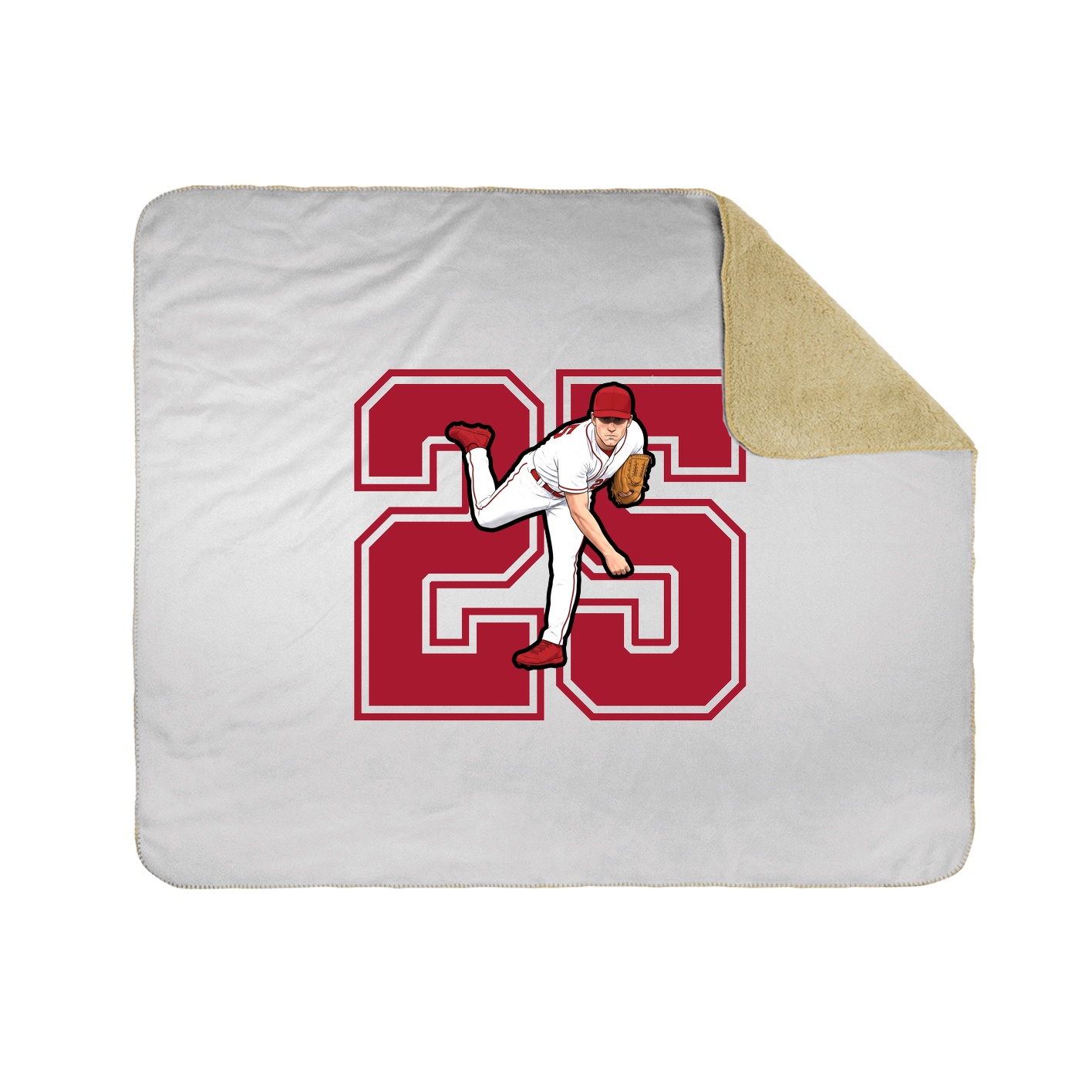 Throw Blanket — Number in White