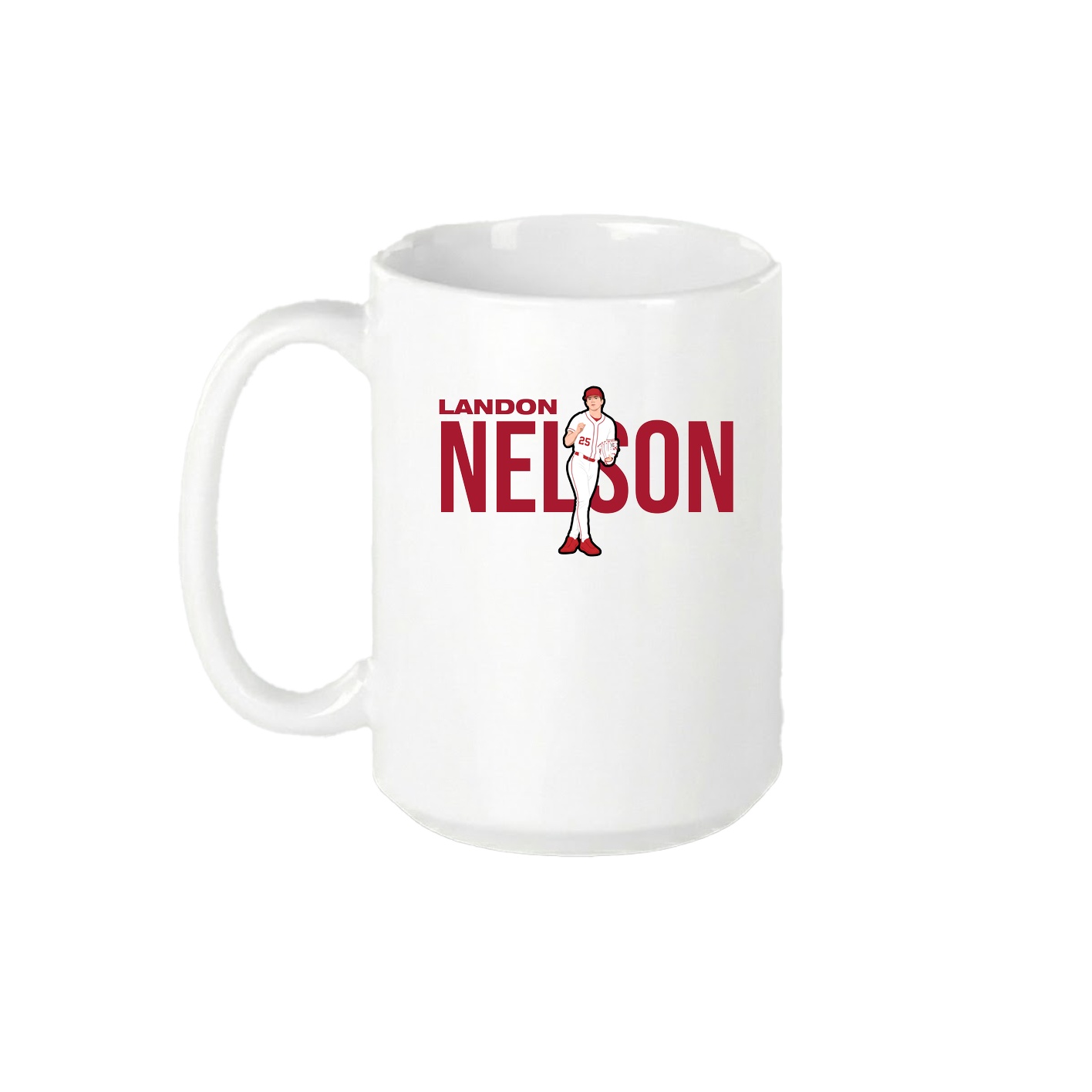 15oz Coffee Mug — Player Name in White