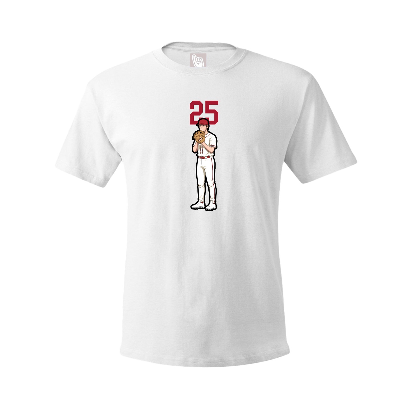 Youth Tee — Number Top in White