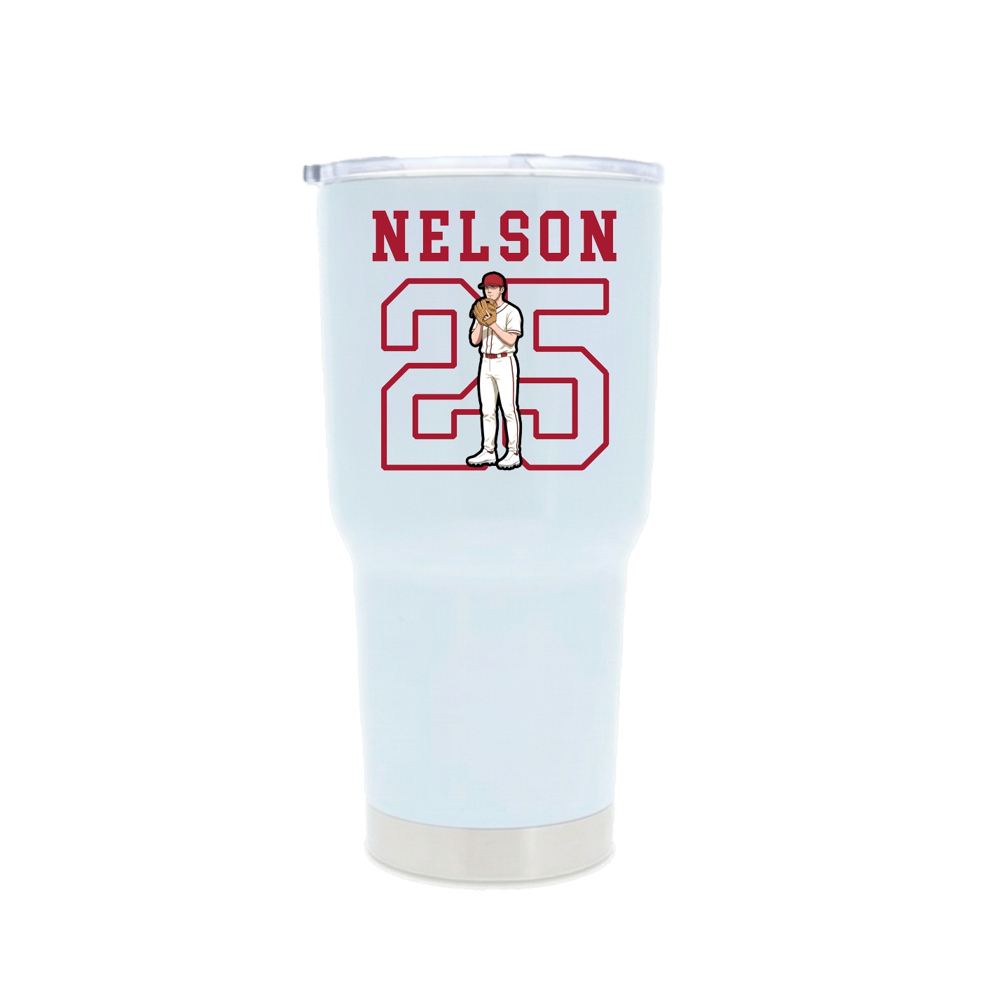 30oz Stainless Steel Tumbler — Shirsey in White