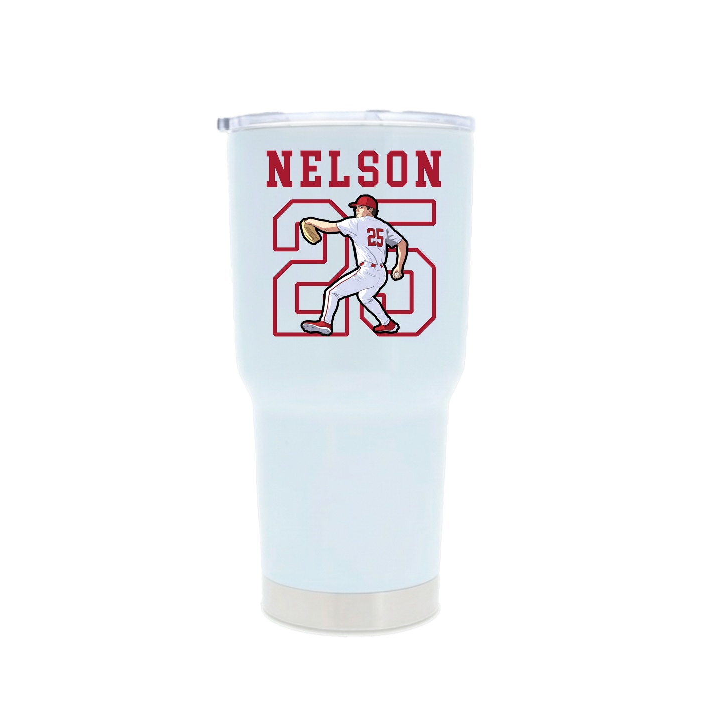 30oz Stainless Steel Tumbler — Shirsey in White