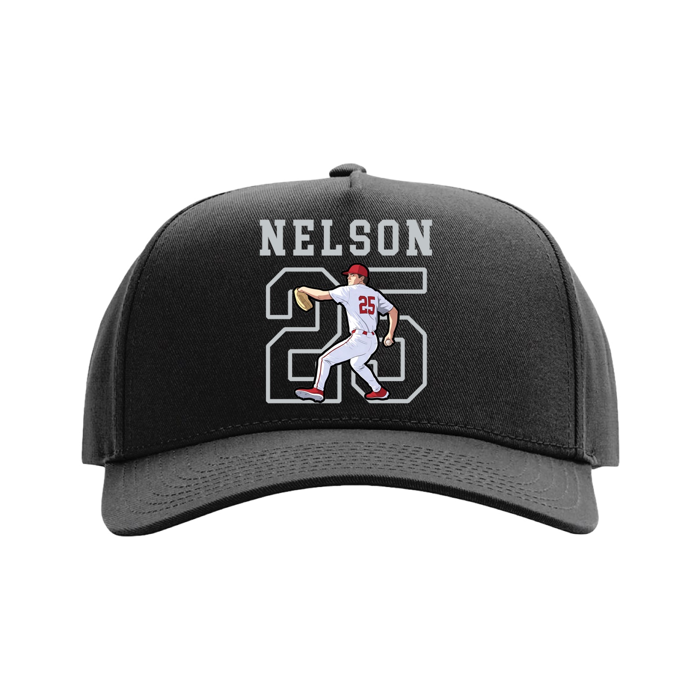 Full Fabric Five-Panel Champ Cap — Shirsey in Black
