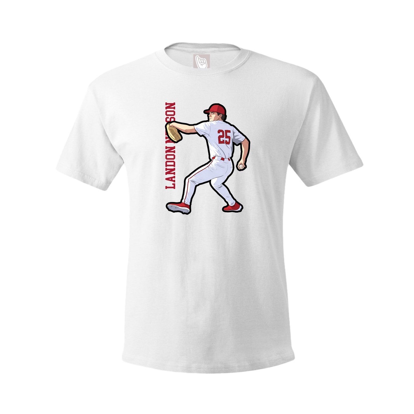 Tee — Name Vertical in White