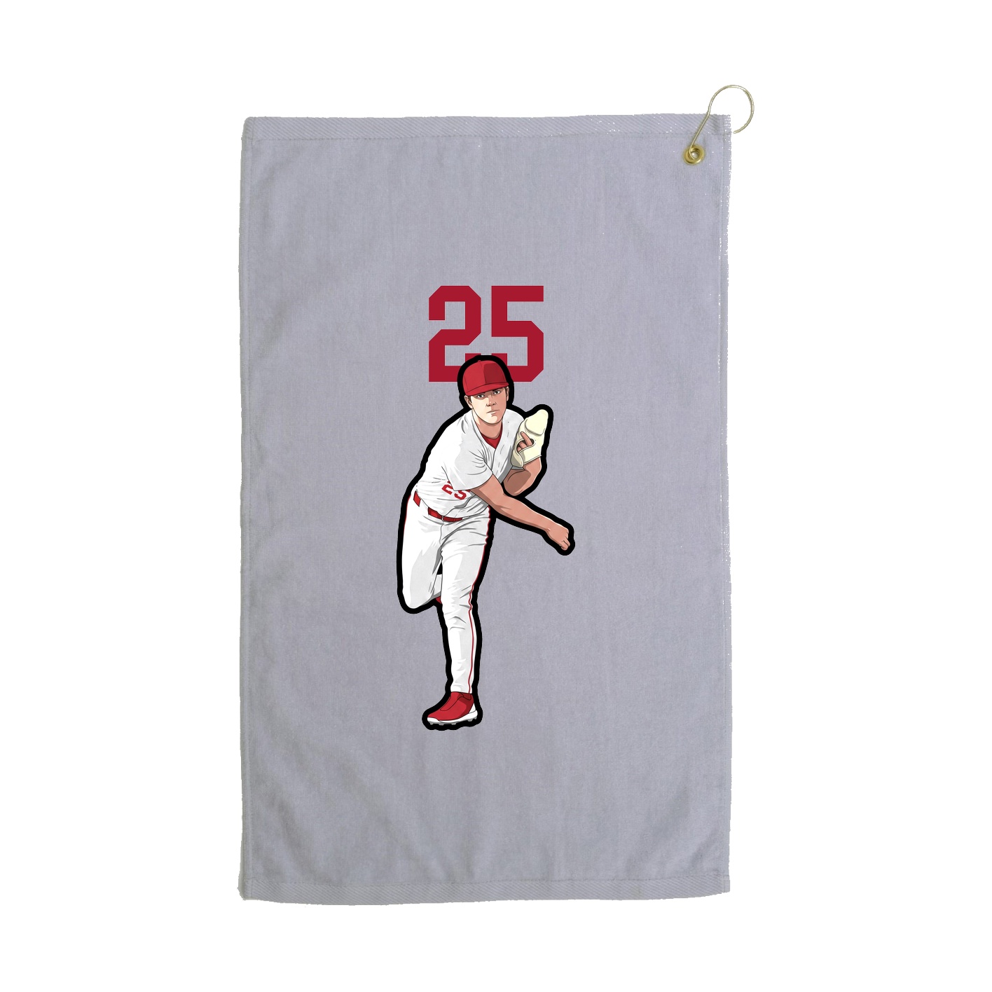 Golf Towel — Number Top in Grey