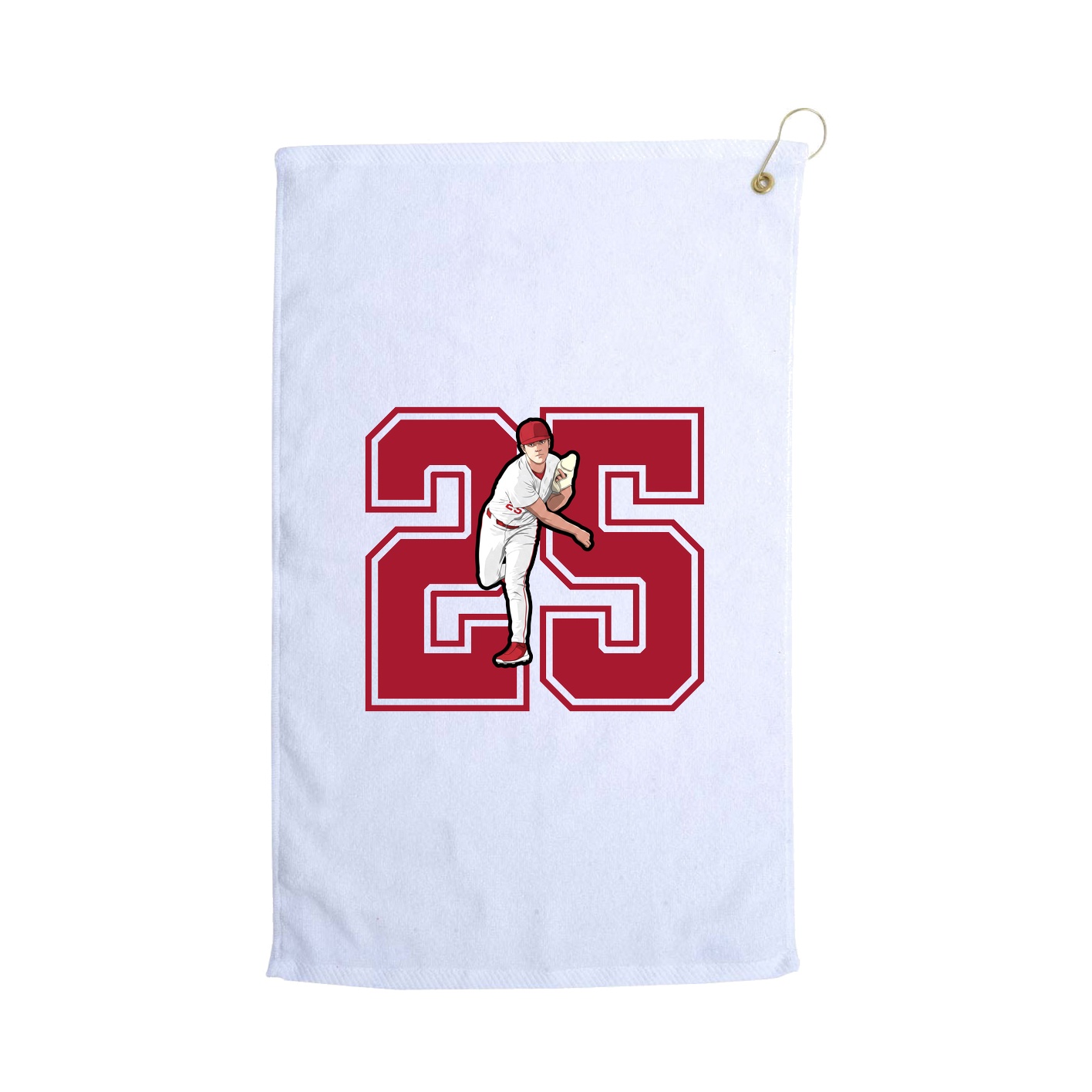 Golf Towel — Number in White