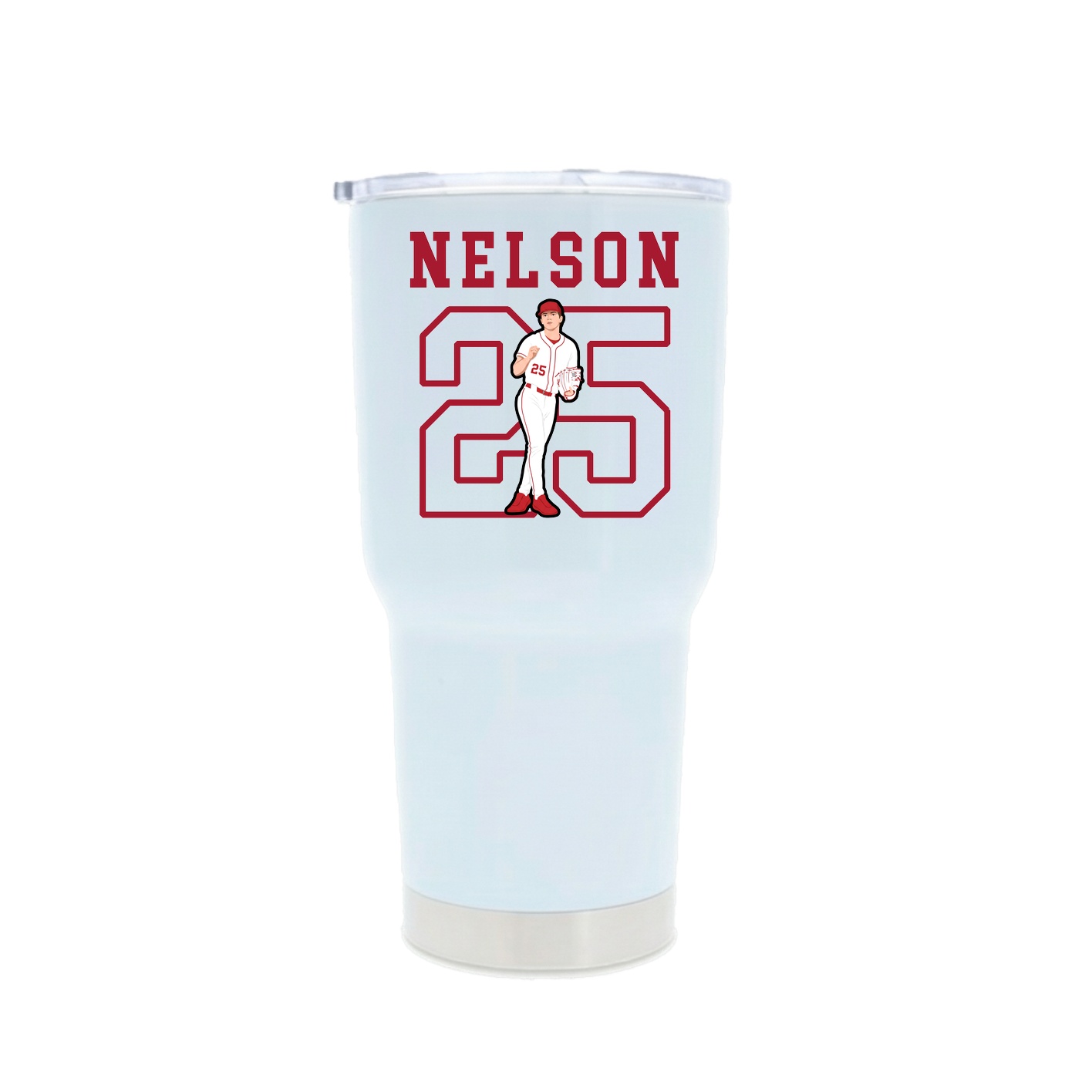 30oz Stainless Steel Tumbler — Shirsey in White