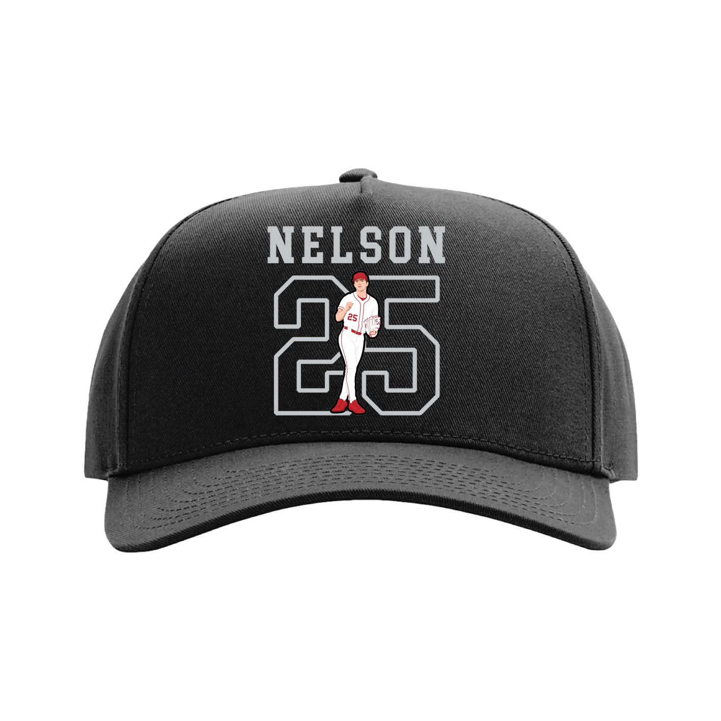 Full Fabric Five-Panel Champ Cap — Shirsey in Black