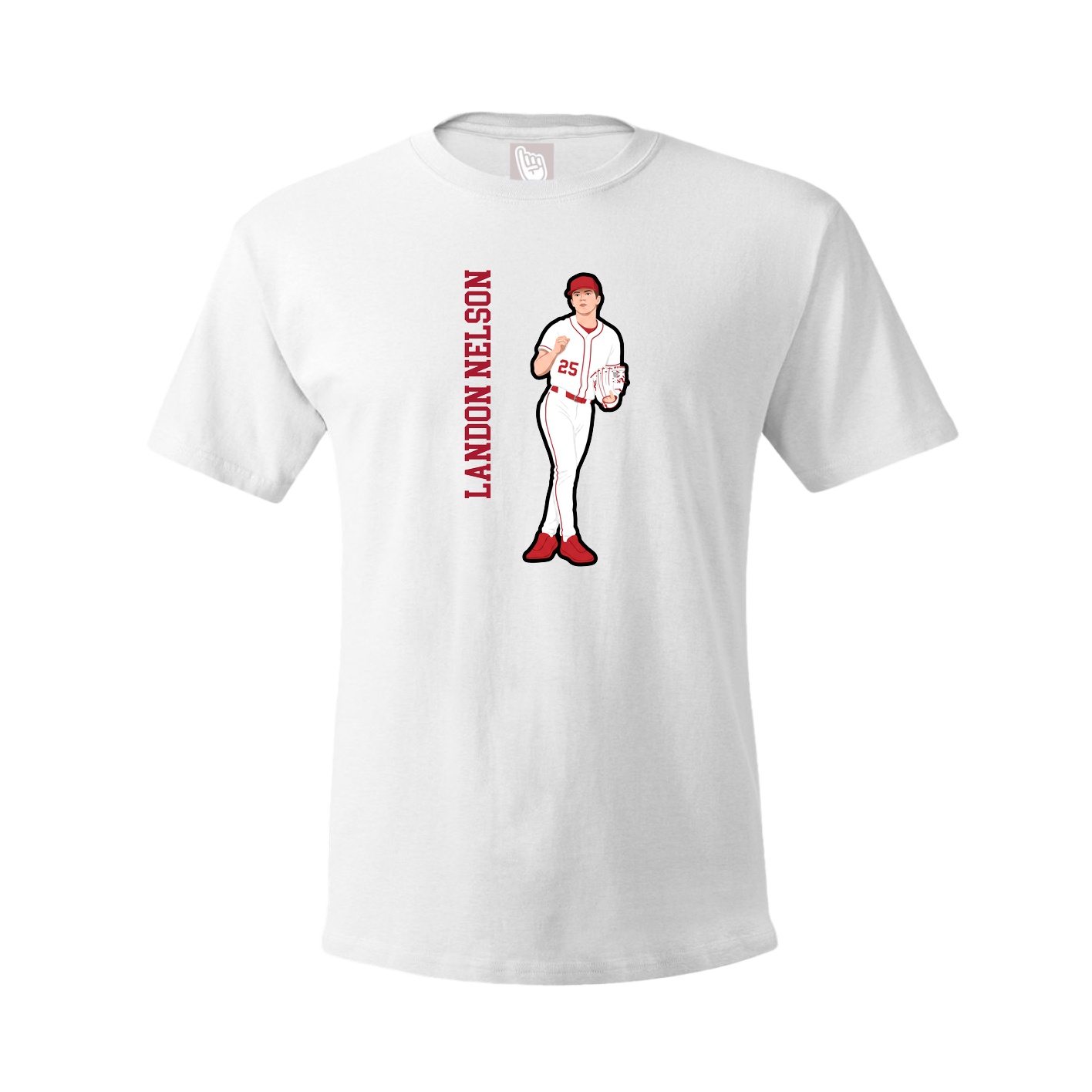 Tee — Name Vertical in White