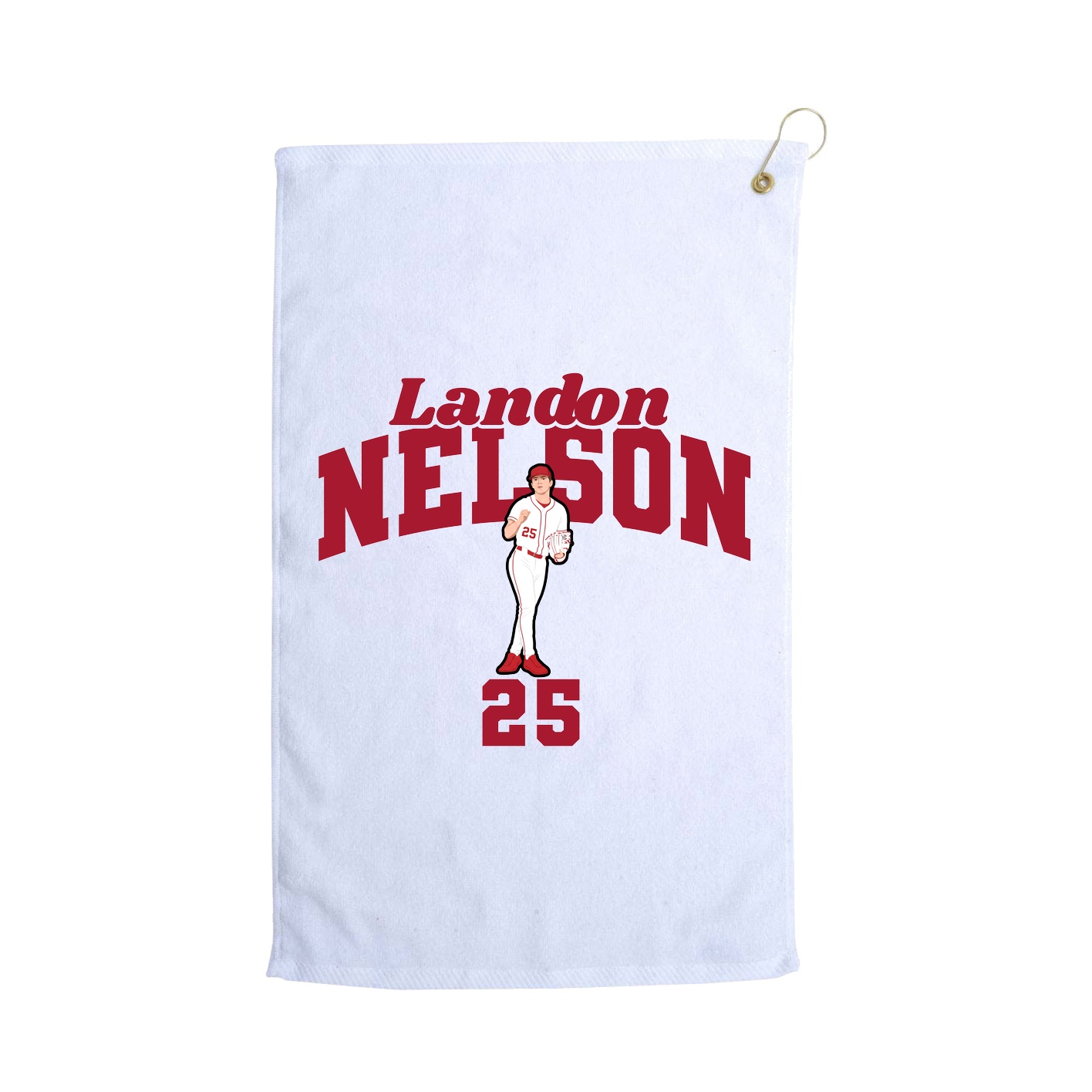 Golf Towel — Signature Arch in White
