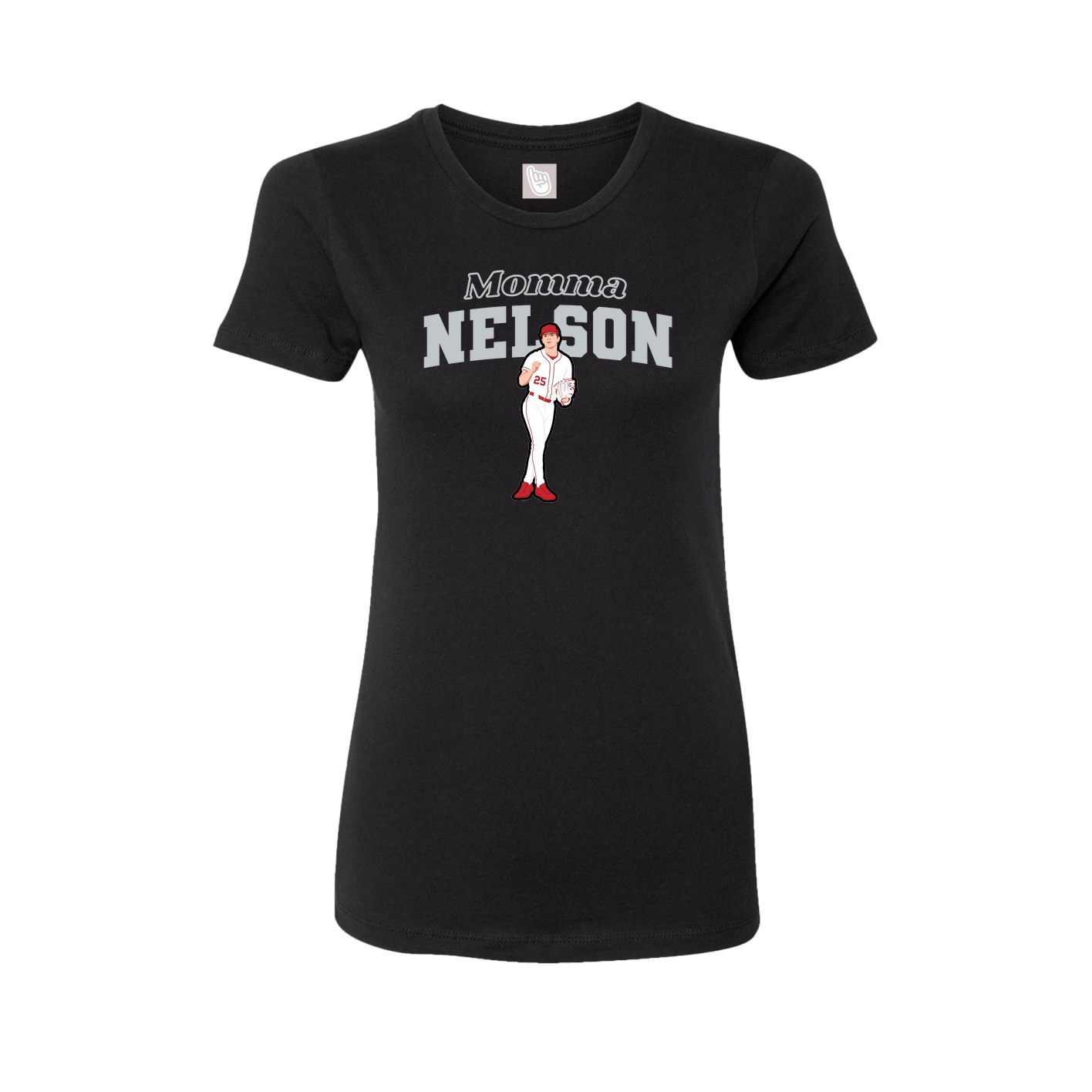 Womens Tee — Mothers Day Block in Black