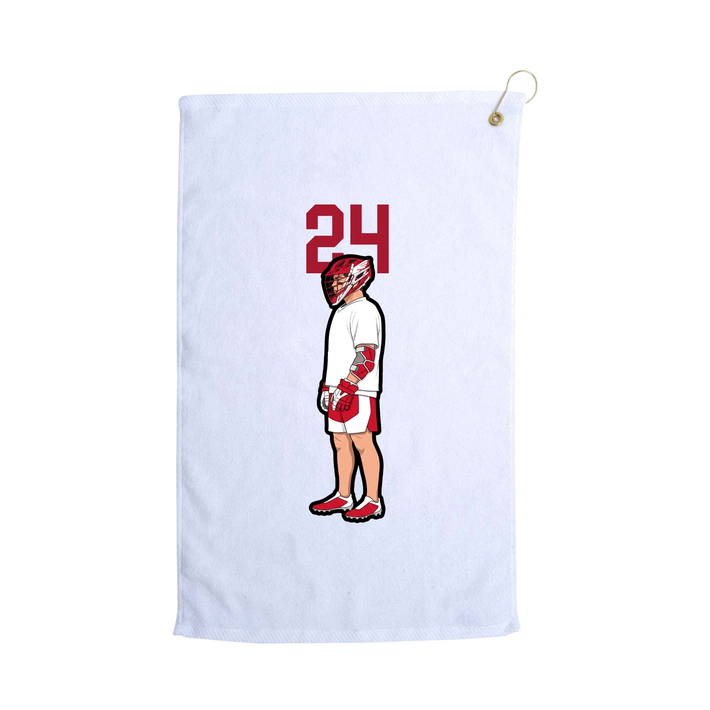 Golf Towel — Number Top in White