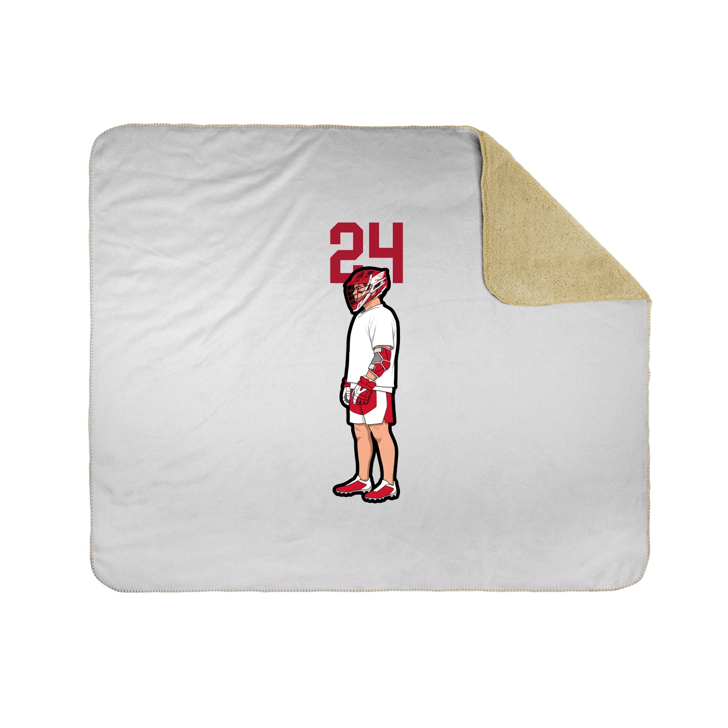 Throw Blanket — Number Top in White