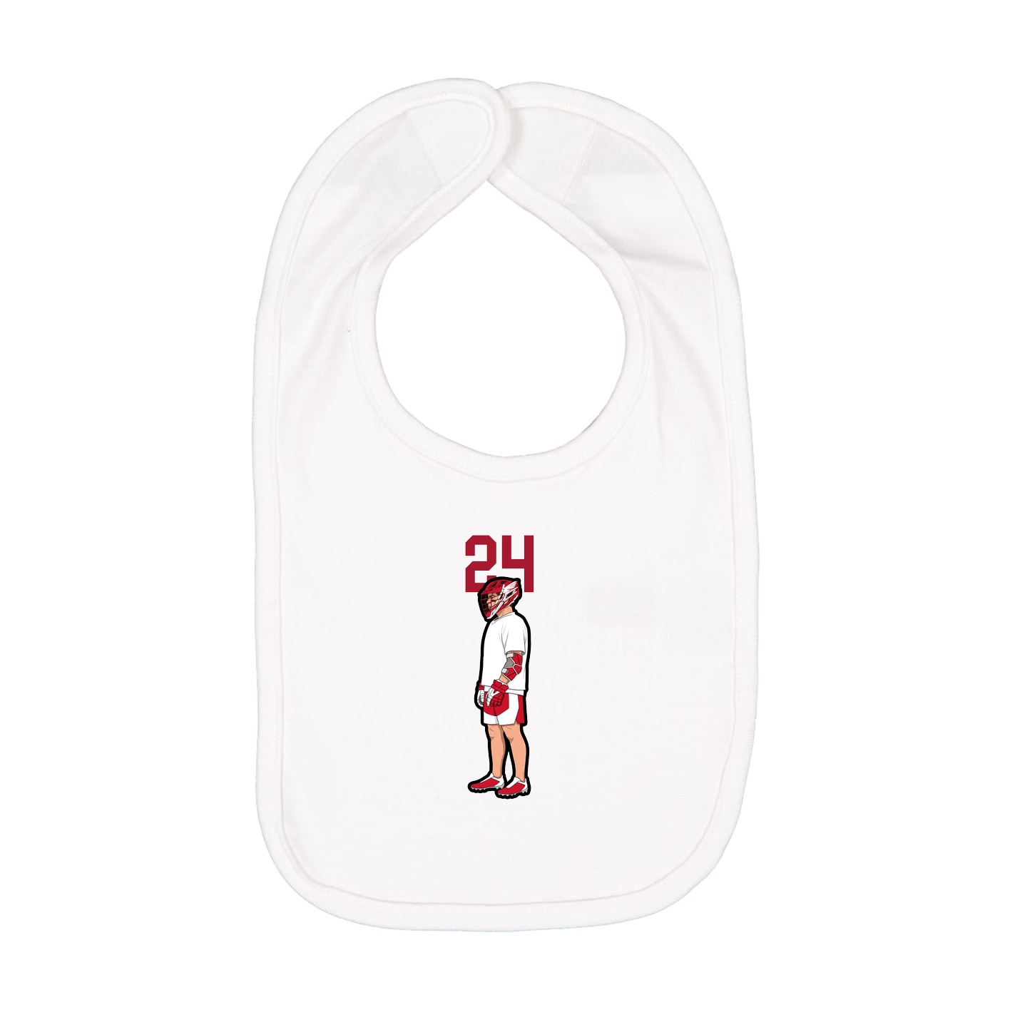 Infant Bib — Number Top in White